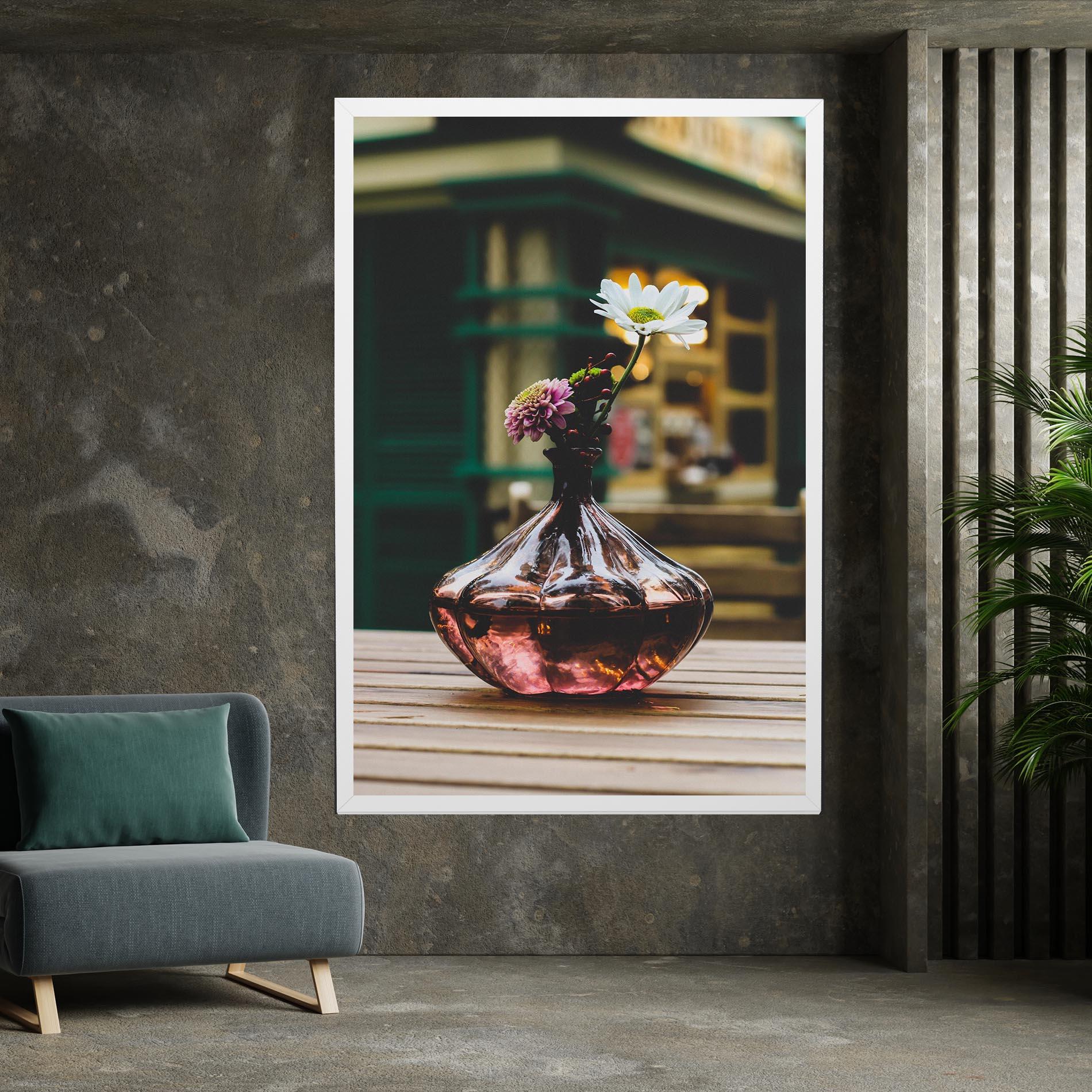 Leinwandbild Pink Vase Flower mockup 7