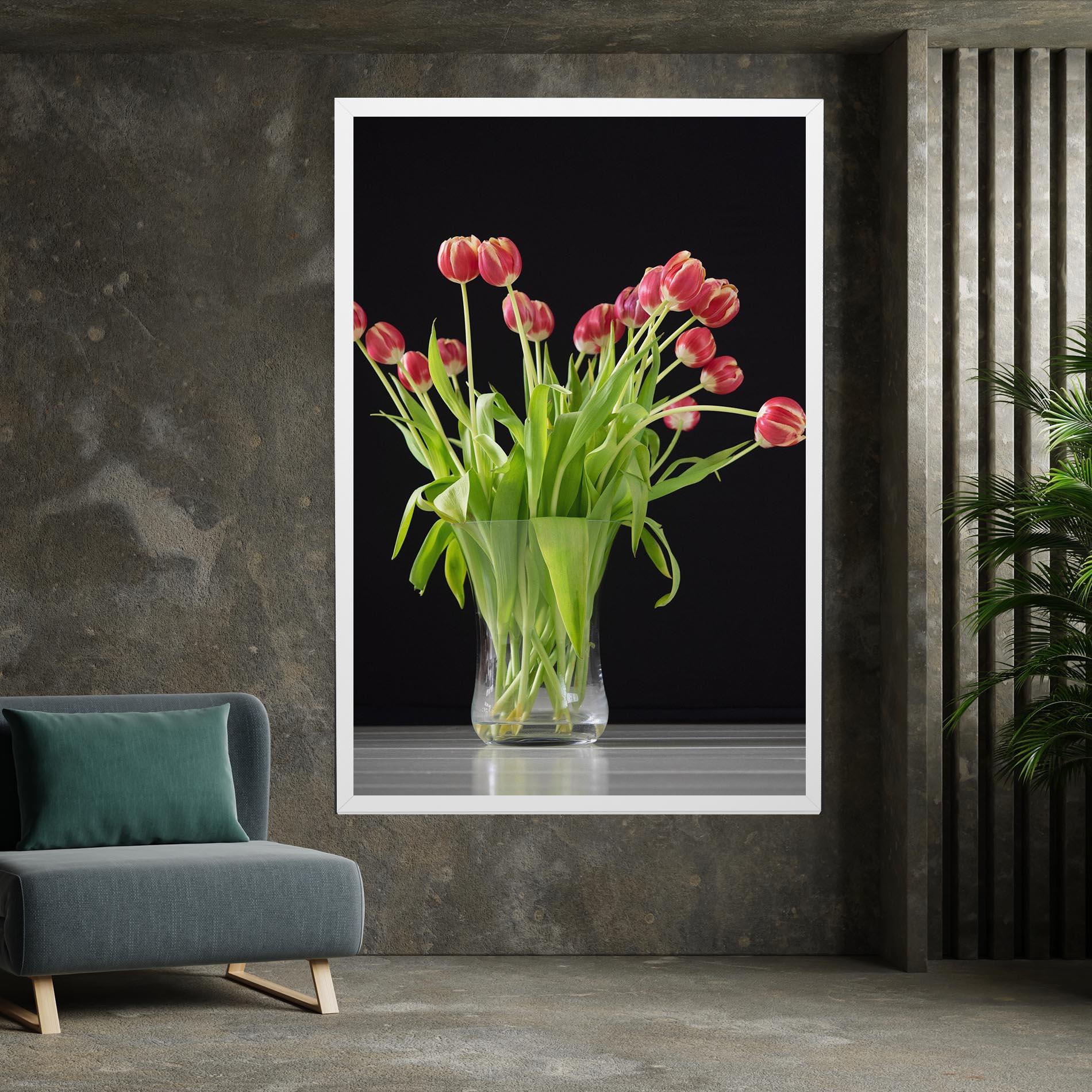 Leinwandbild Tiny Tulips Vase mockup 7