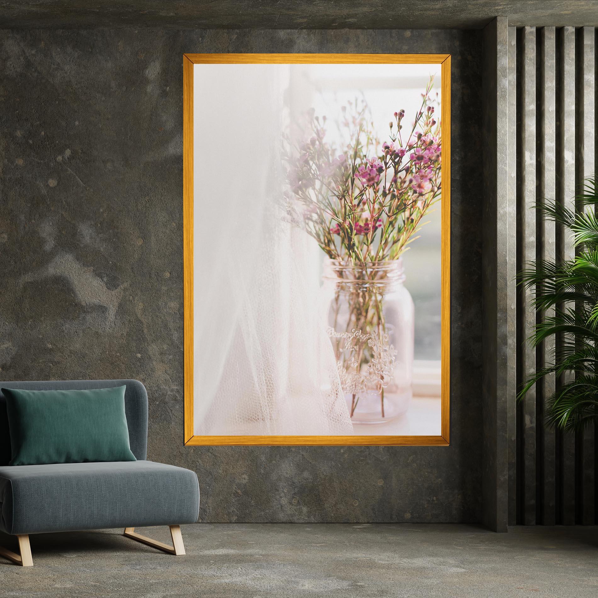 Leinwandbild Field Flowers Vase mockup 7