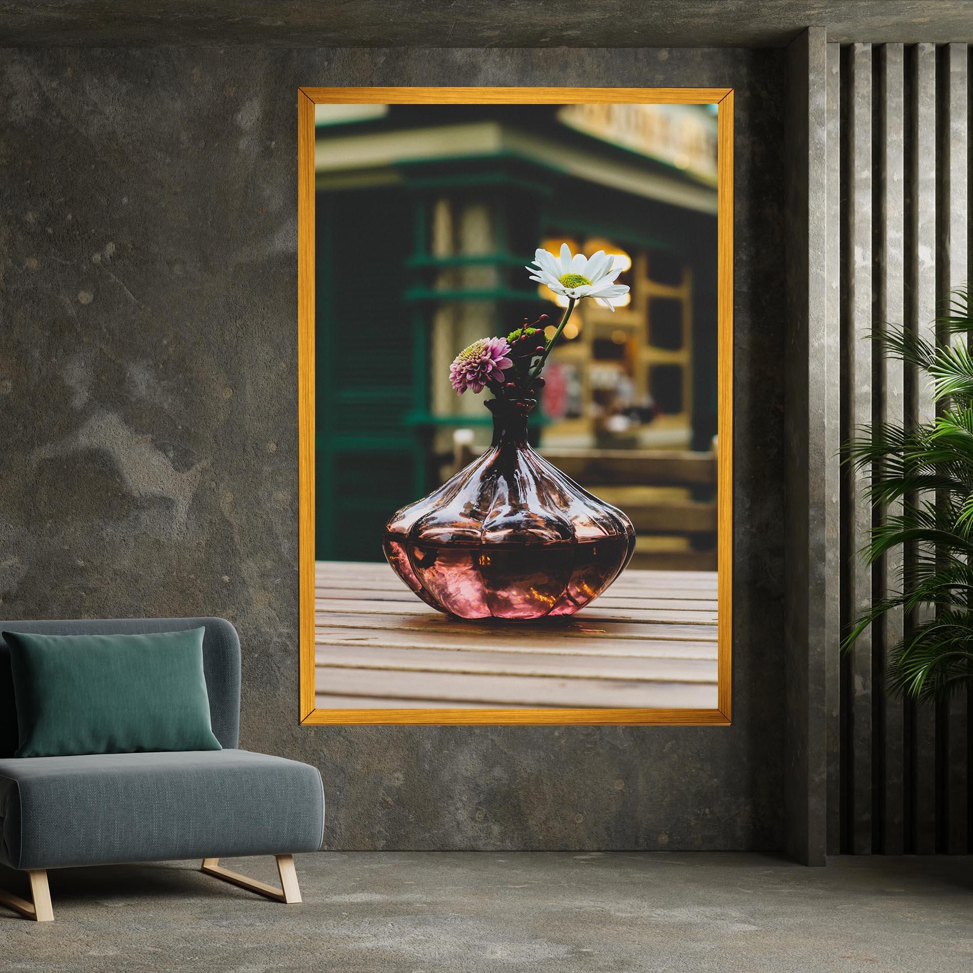 Leinwandbild Pink Vase Flower mockup 7