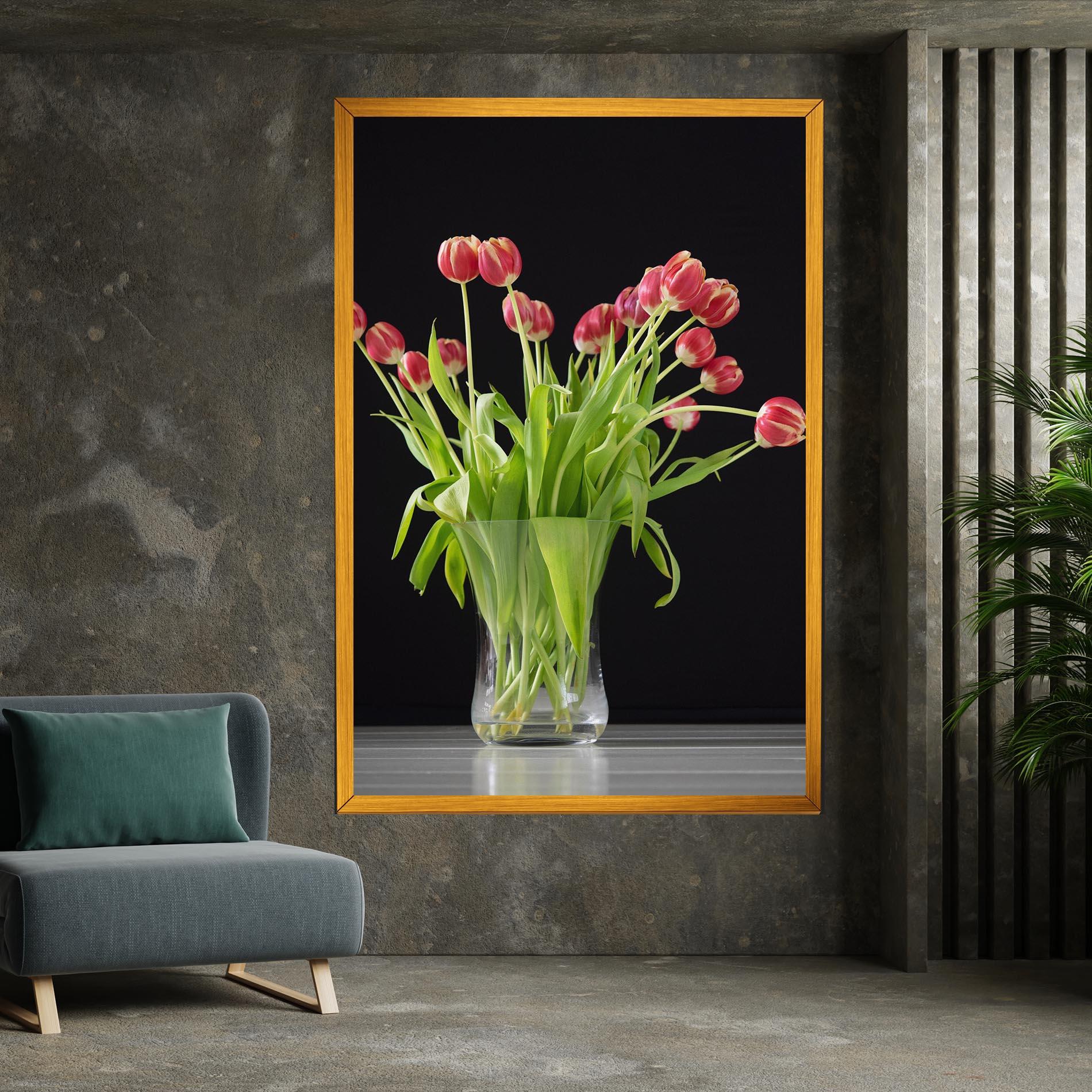 Leinwandbild Tiny Tulips Vase mockup 7