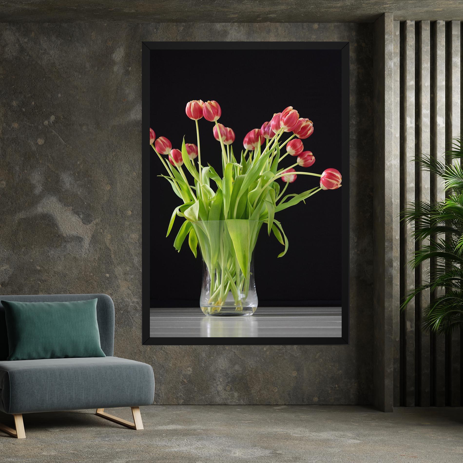Leinwandbild Tiny Tulips Vase mockup 7