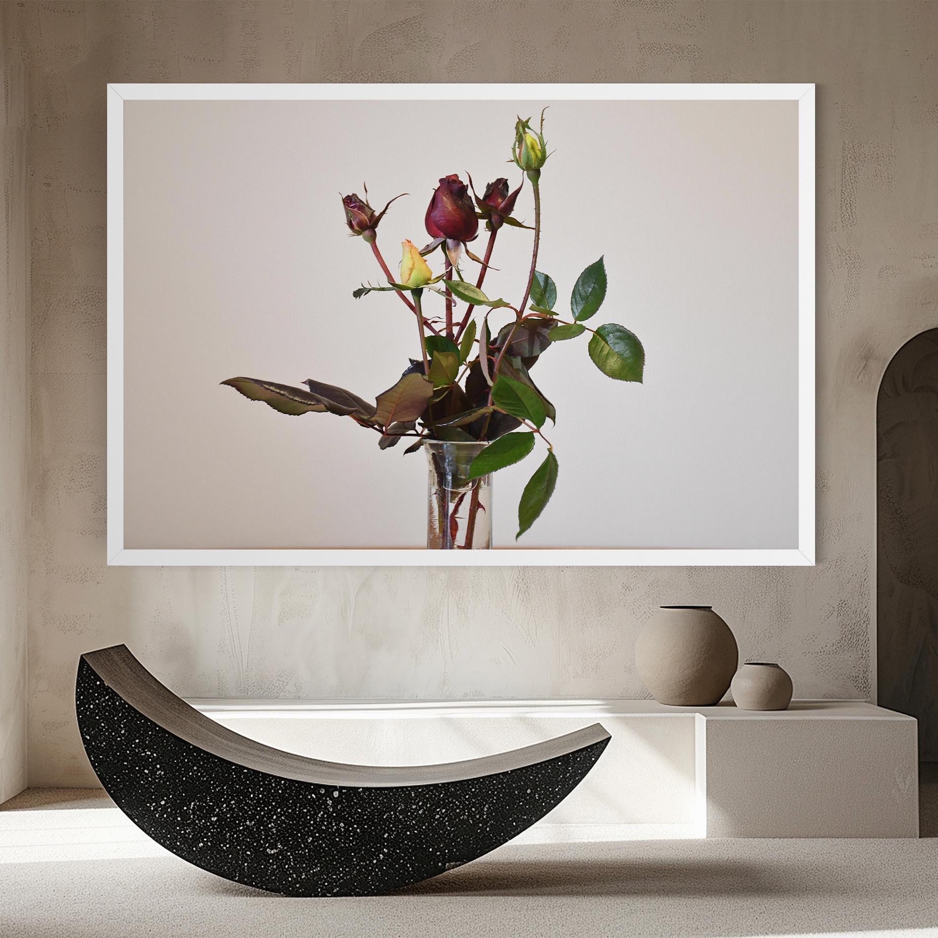 Leinwandbild Roses Vase mockup 8