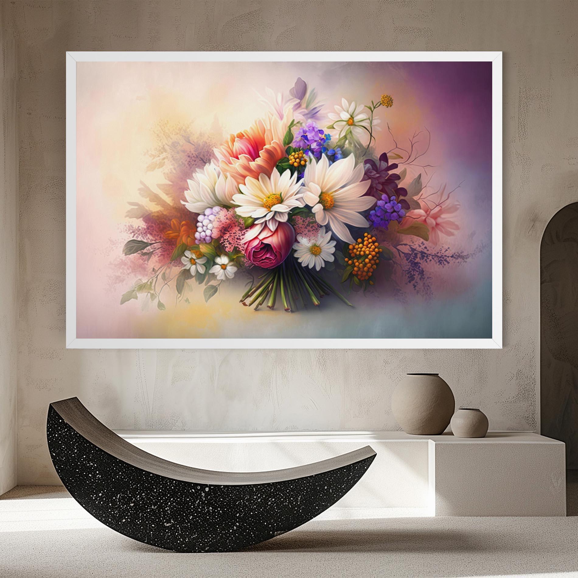 Leinwandbild Vecteezy_ai Generated Bouquet Of Fresh Spring Flowers On Light_23373362_865 mockup 8