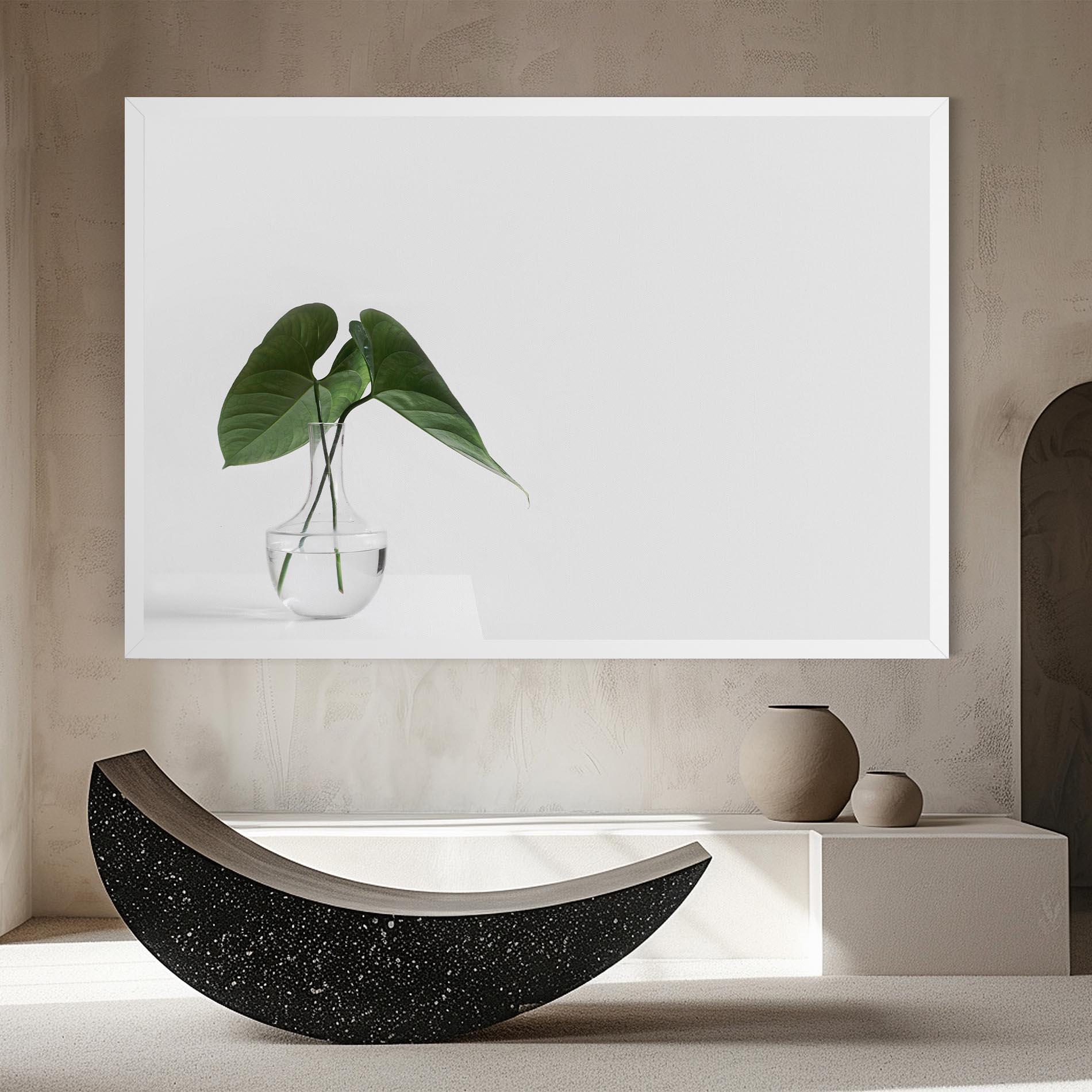 Leinwandbild White Table Vase mockup 8