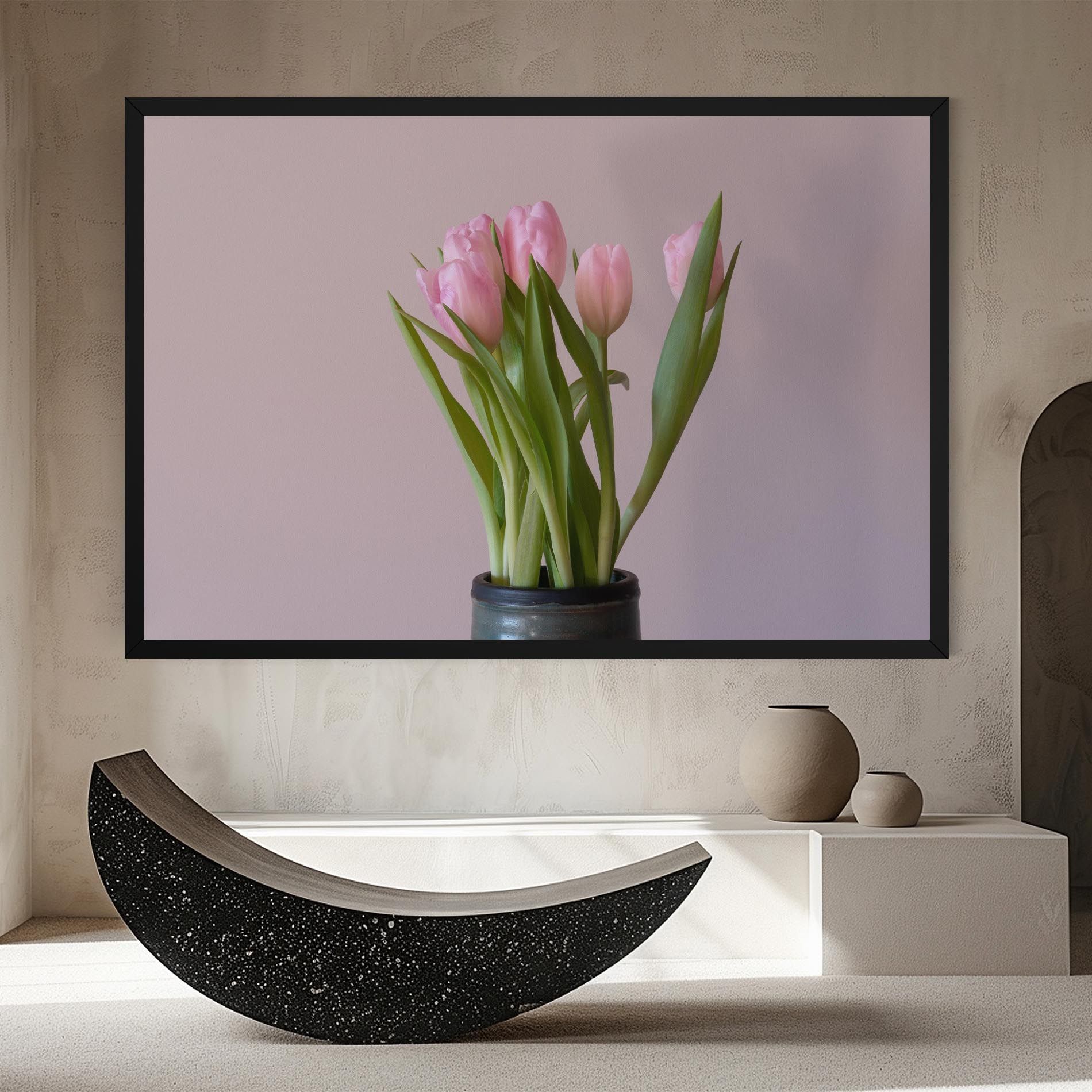 Pink Tulips Vase mockup 8