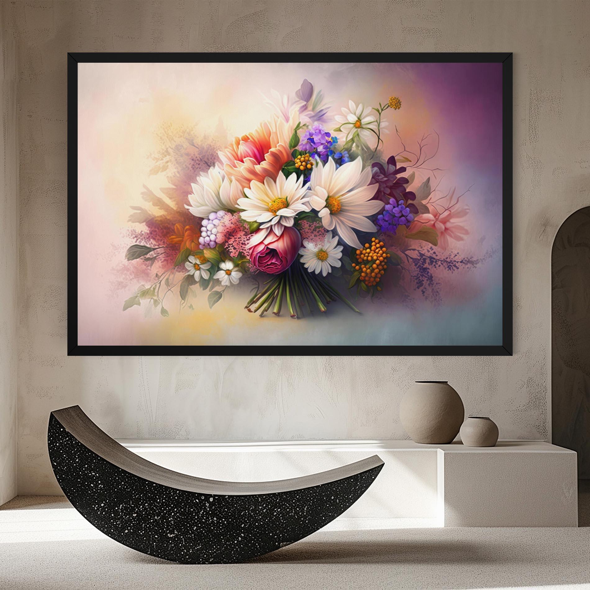 Leinwandbild Vecteezy_ai Generated Bouquet Of Fresh Spring Flowers On Light_23373362_865 mockup 8