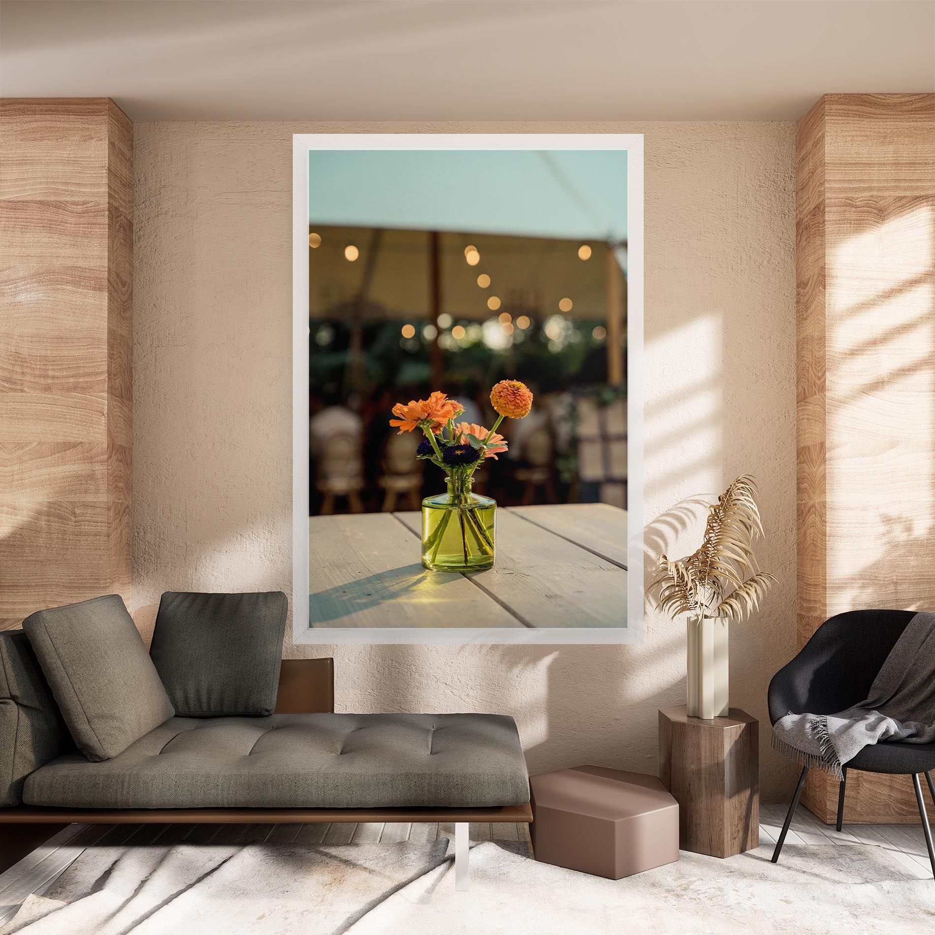 Orange Flowers Vase mockup 8