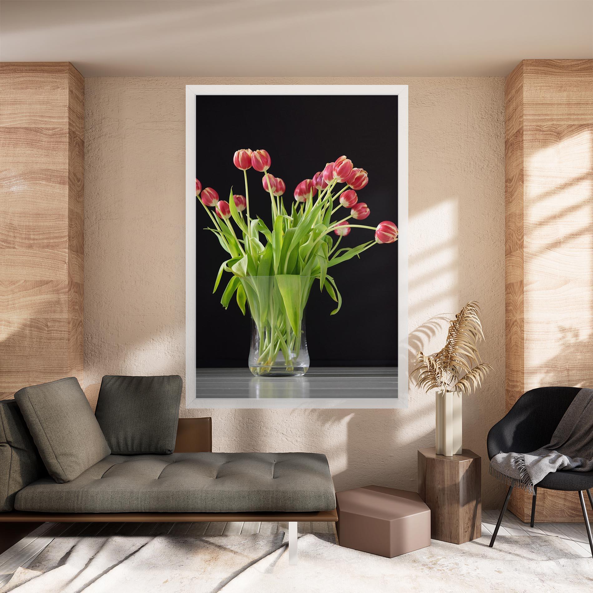 Leinwandbild Tiny Tulips Vase mockup 8