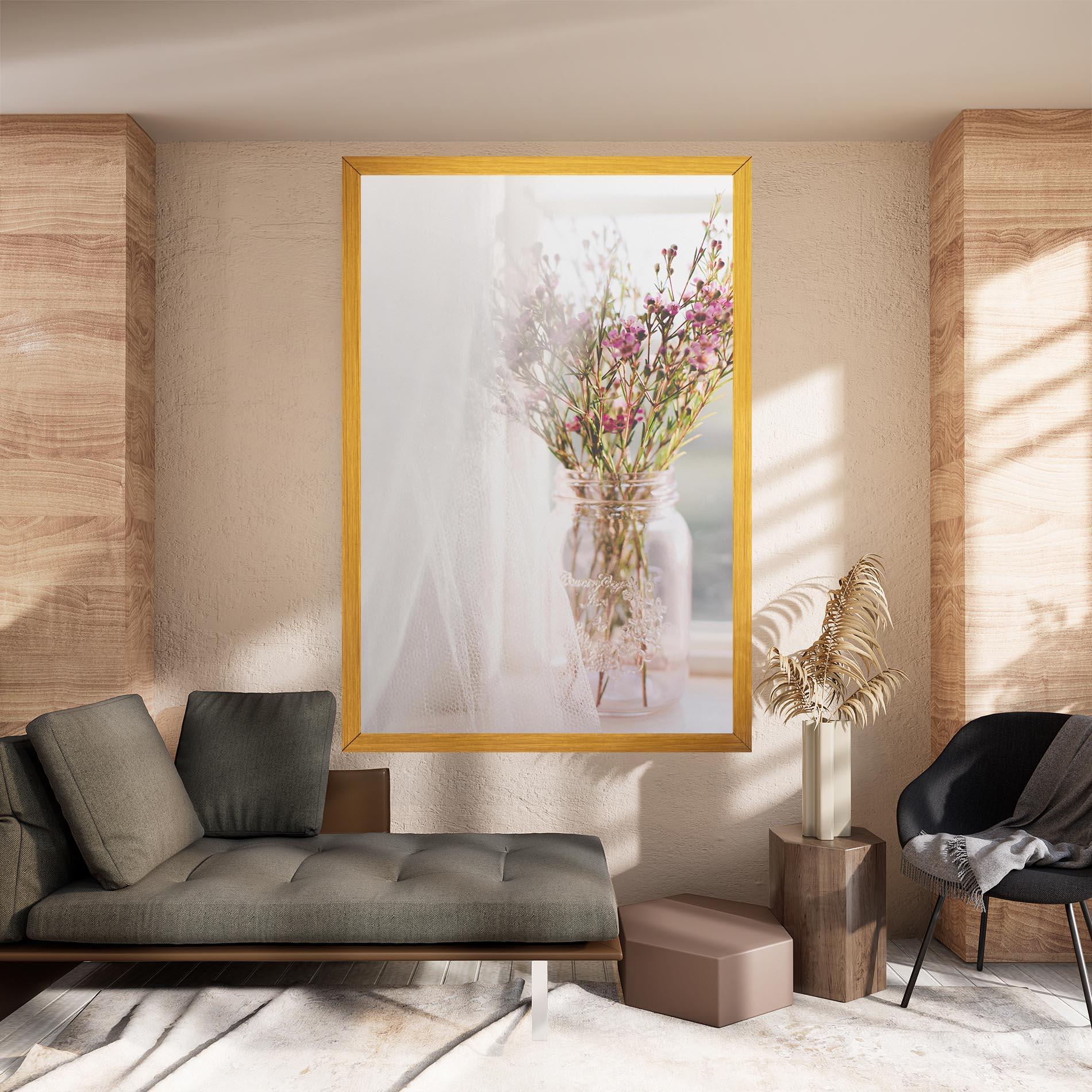 Leinwandbild Field Flowers Vase mockup 8