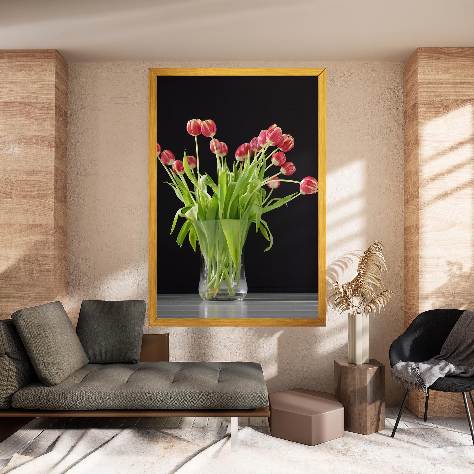 Leinwandbild Tiny Tulips Vase mockup 8