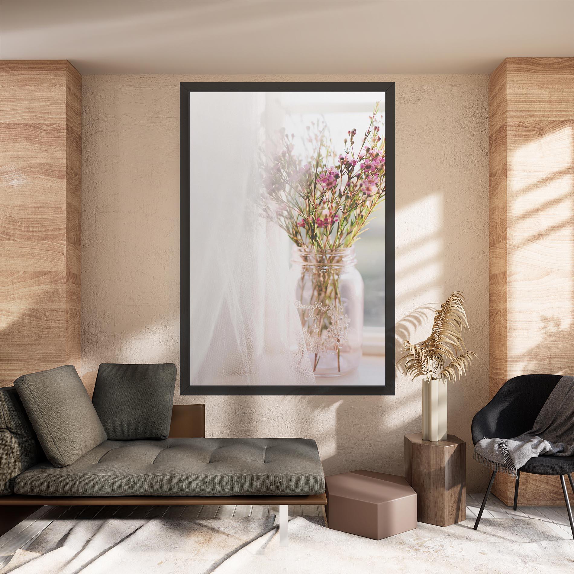 Leinwandbild Field Flowers Vase mockup 8