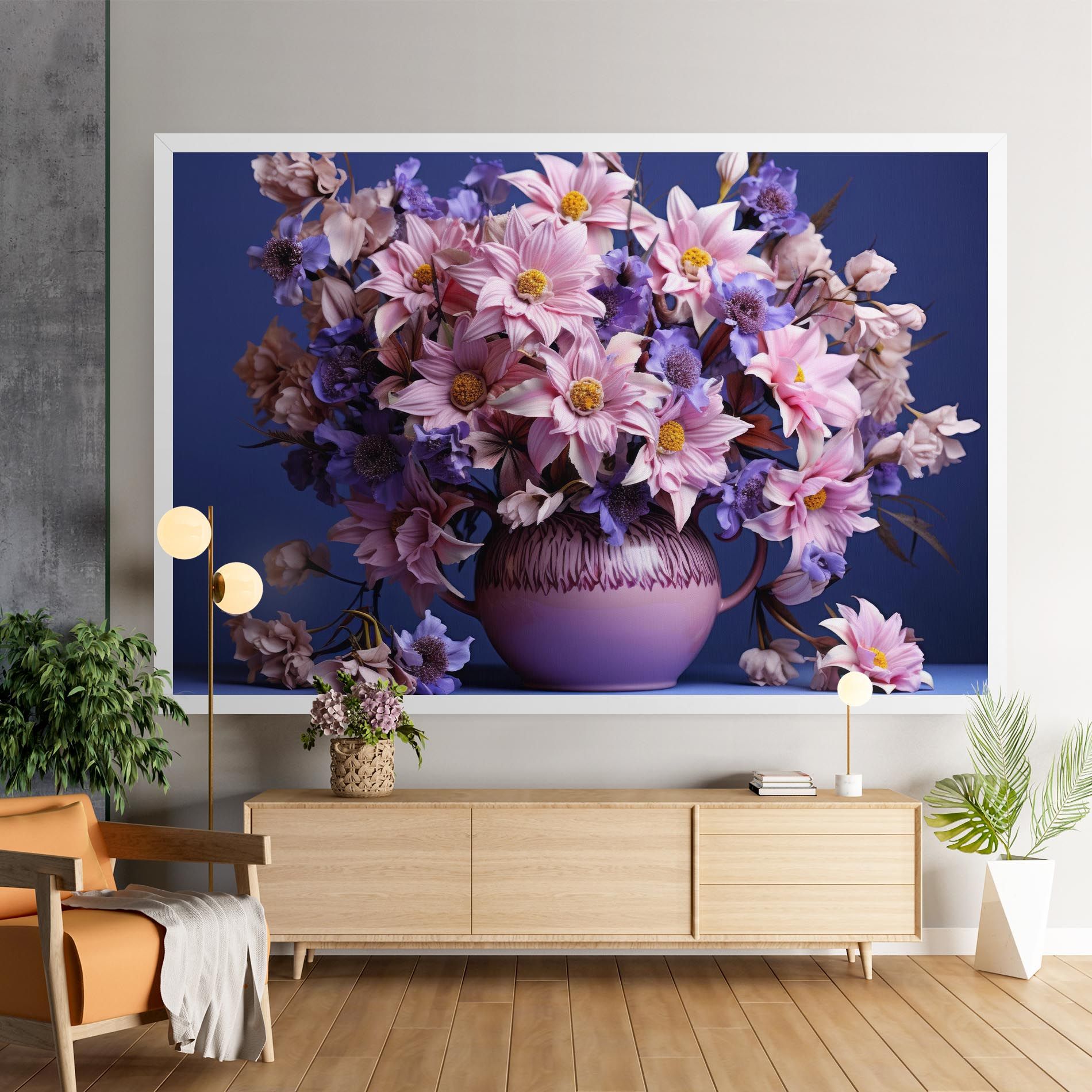 Purple Vase Flowers mockup 9