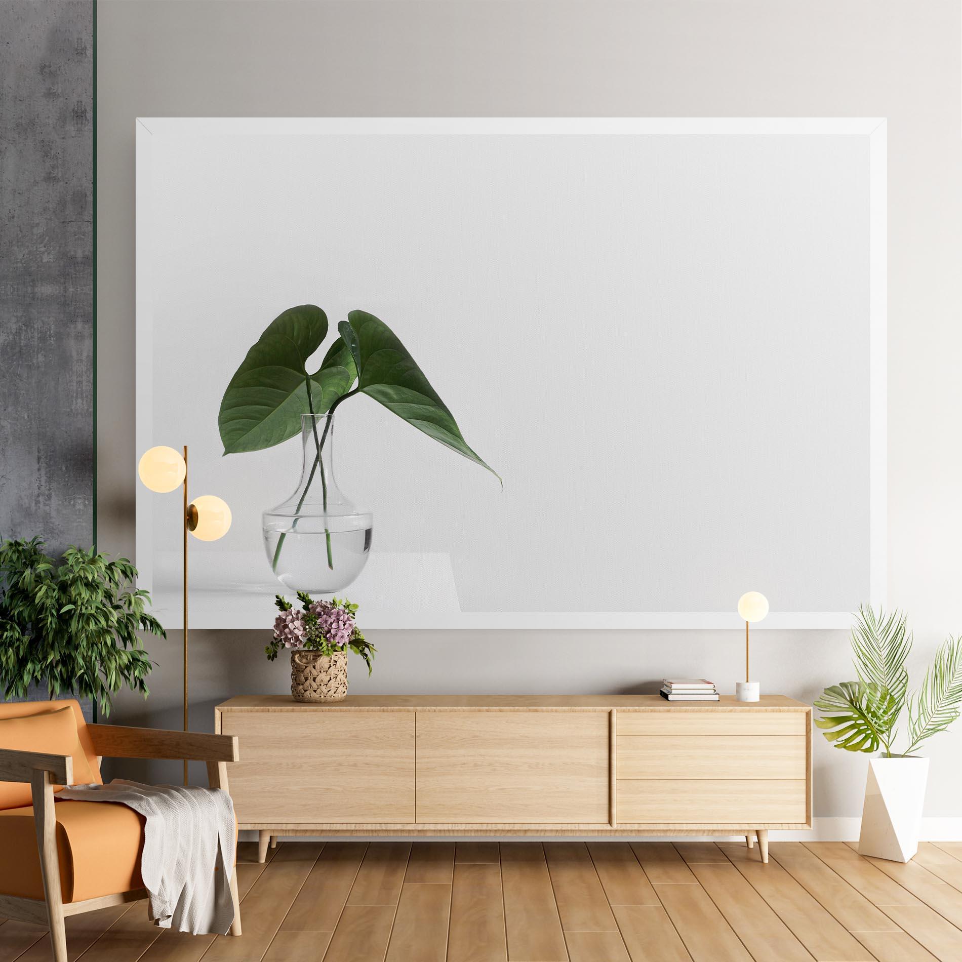 Leinwandbild White Table Vase mockup 9