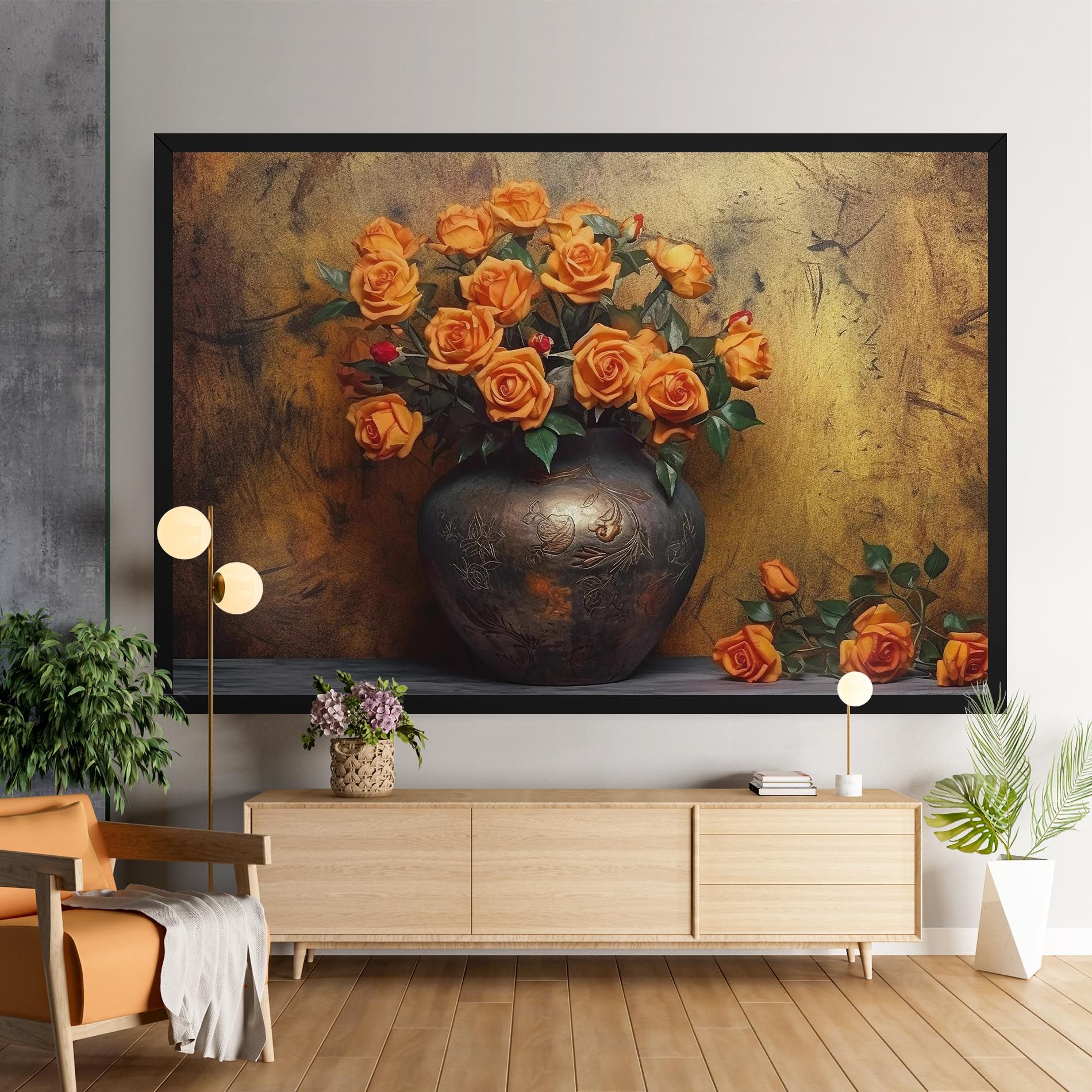 Orange Vintage Vase mockup 9