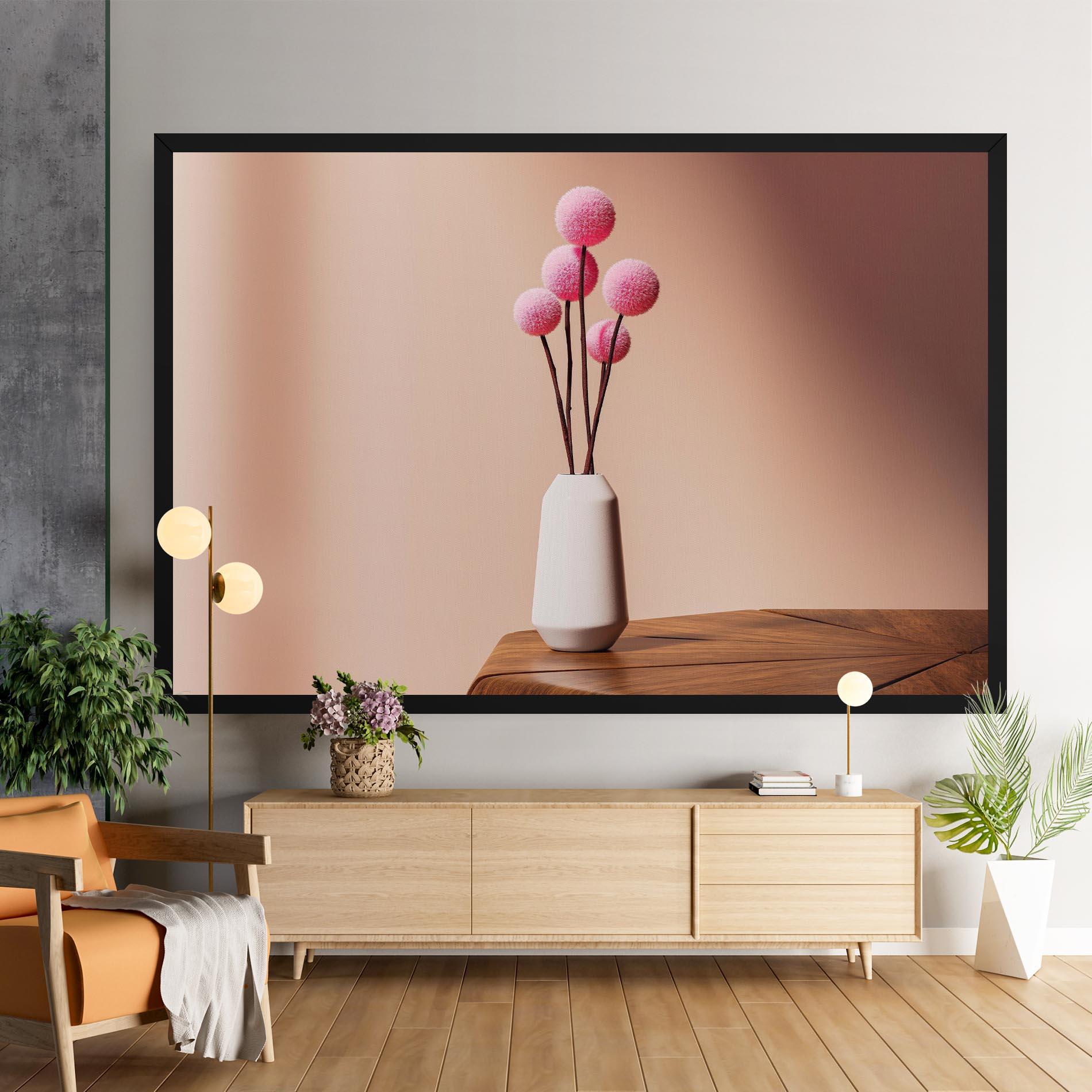 Leinwandbild Pink Circle Vase mockup 9