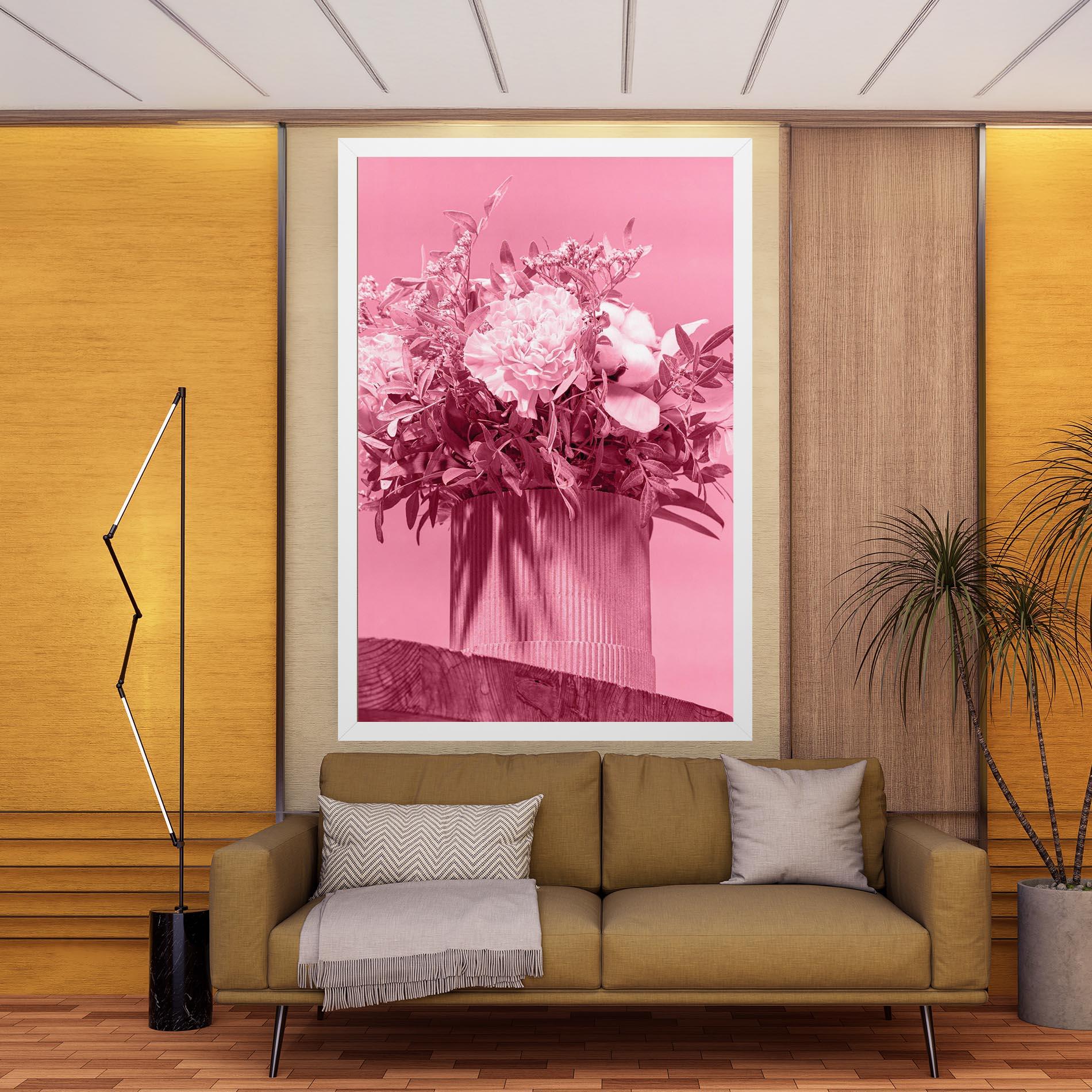 Leinwandbild Pink Light Vase mockup 9