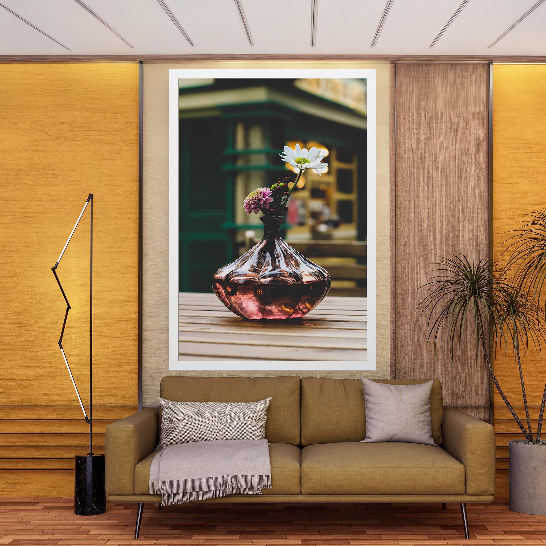 Leinwandbild Pink Vase Flower mockup 9