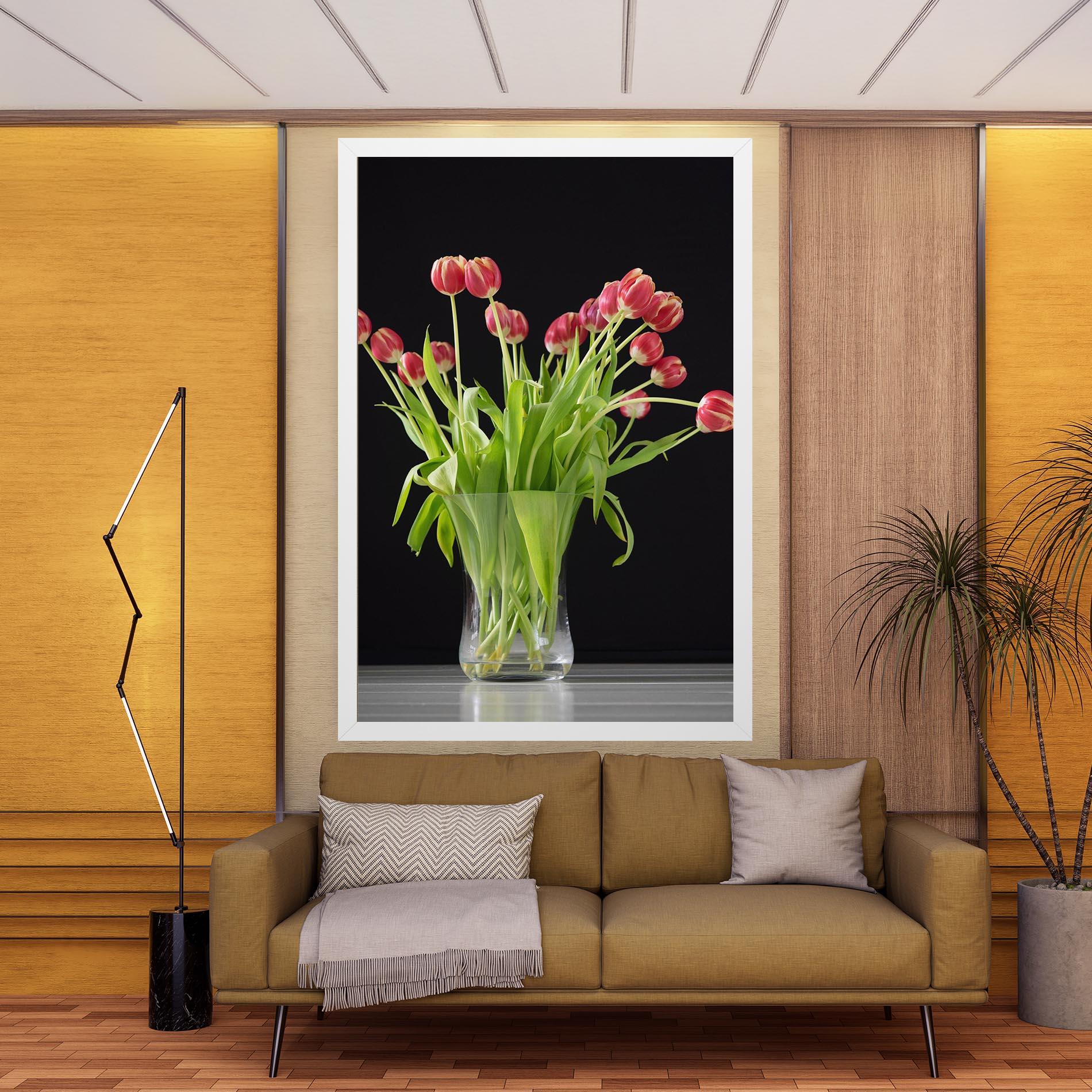 Leinwandbild Tiny Tulips Vase mockup 9
