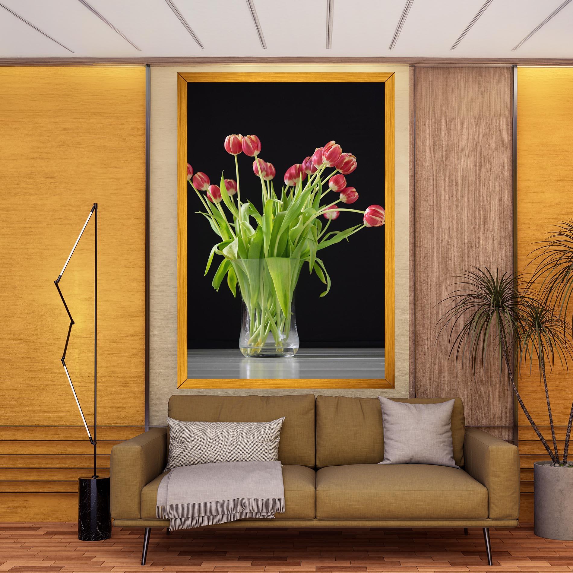 Leinwandbild Tiny Tulips Vase mockup 9