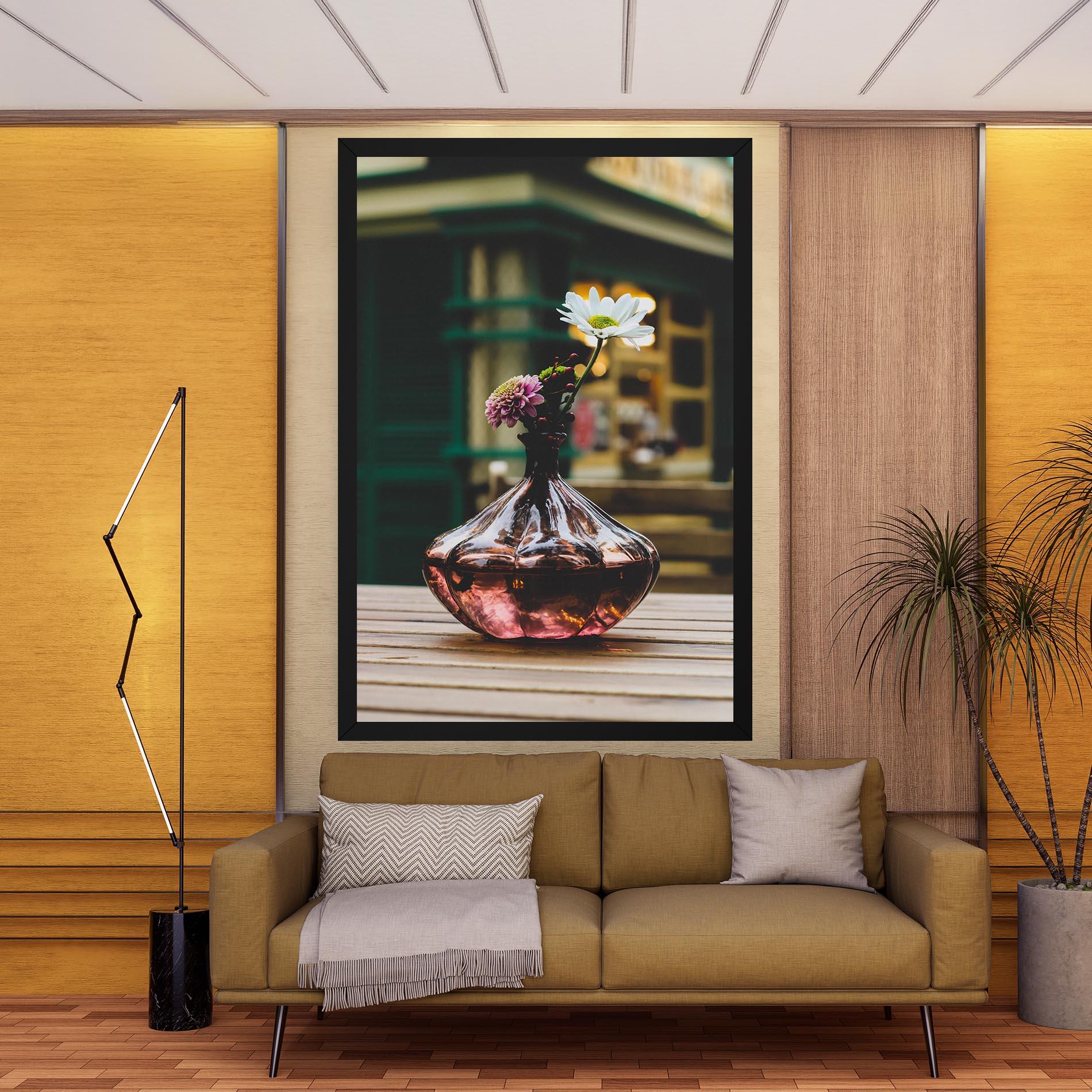 Leinwandbild Pink Vase Flower mockup 9