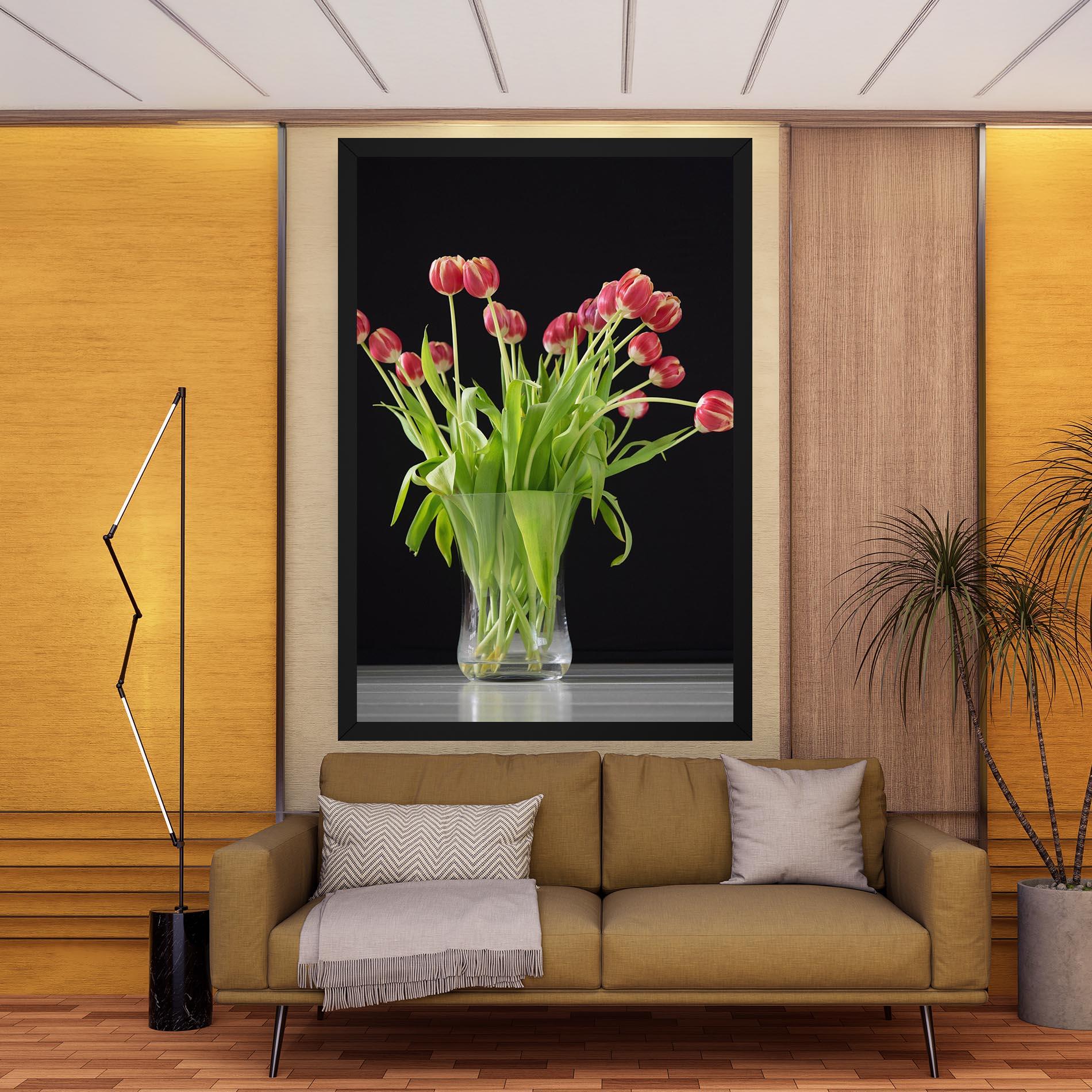 Leinwandbild Tiny Tulips Vase mockup 9