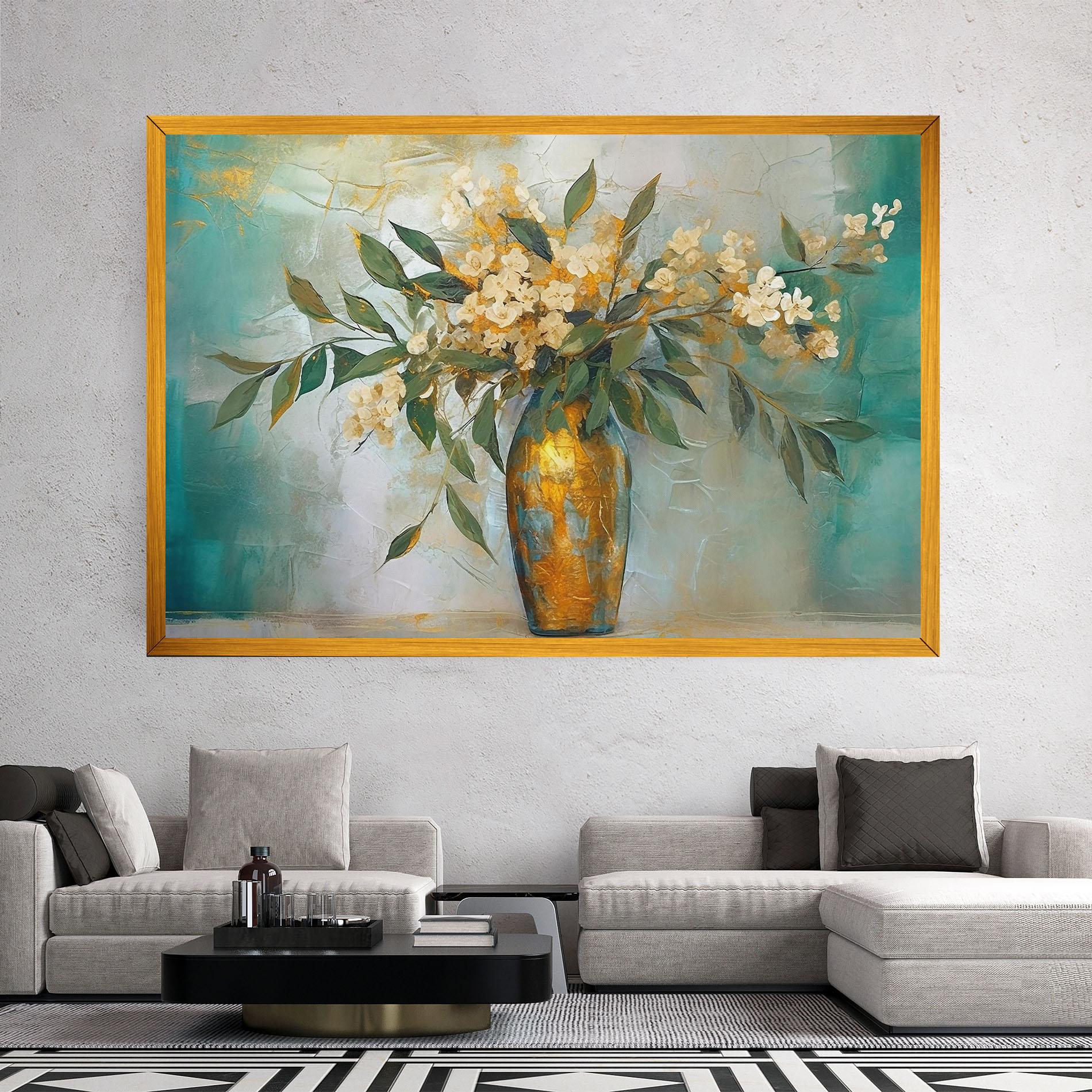 Leinwandbild Abstract Vase Art mockup 2