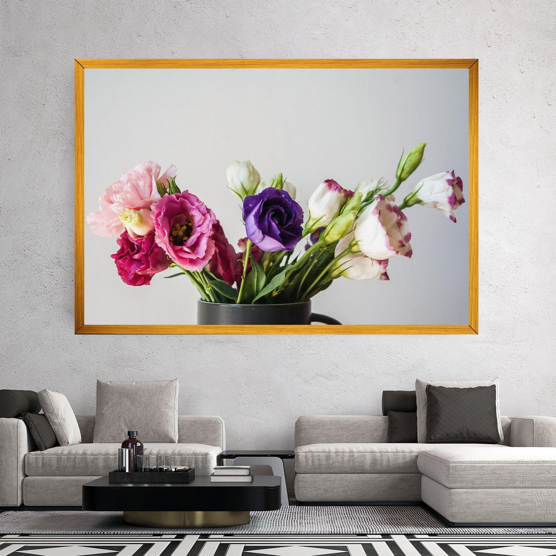Leinwandbild Flowers In Vase mockup 2