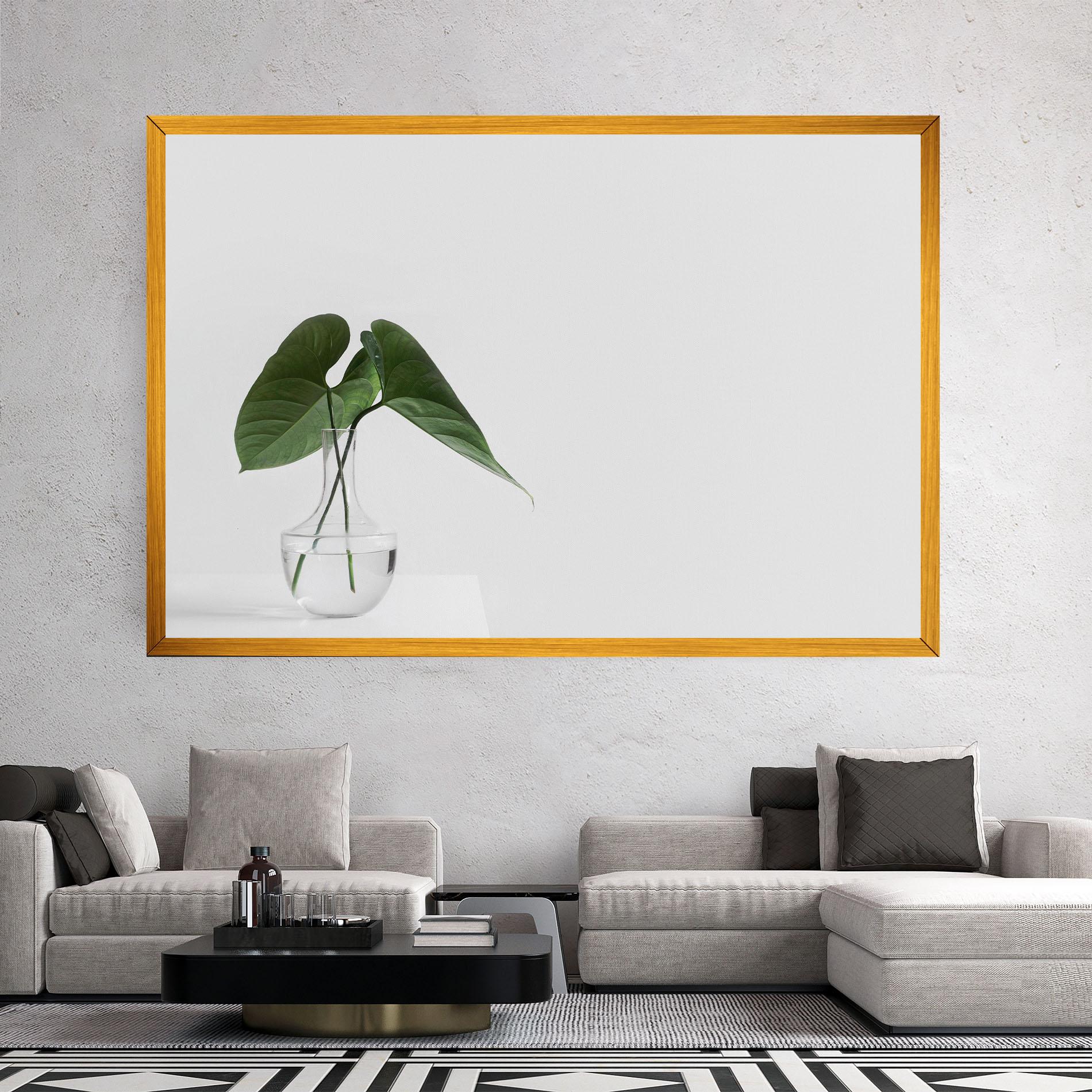 Leinwandbild White Table Vase mockup 2