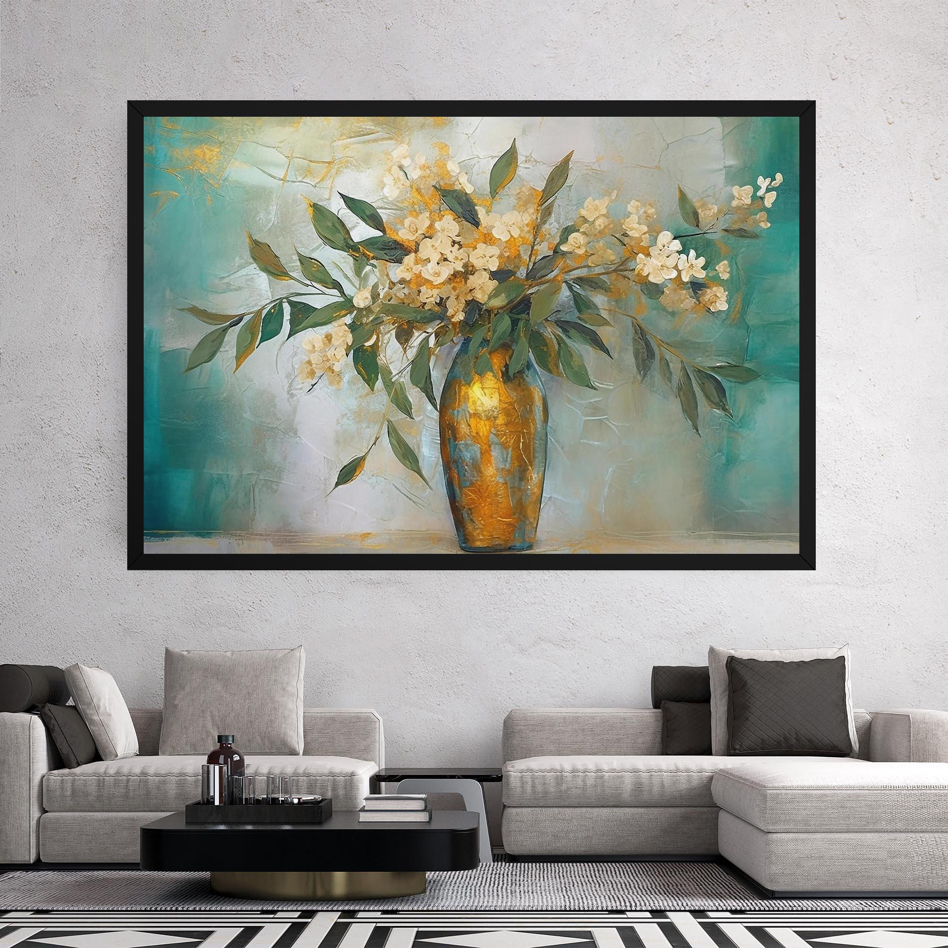 Leinwandbild Abstract Vase Art mockup 2