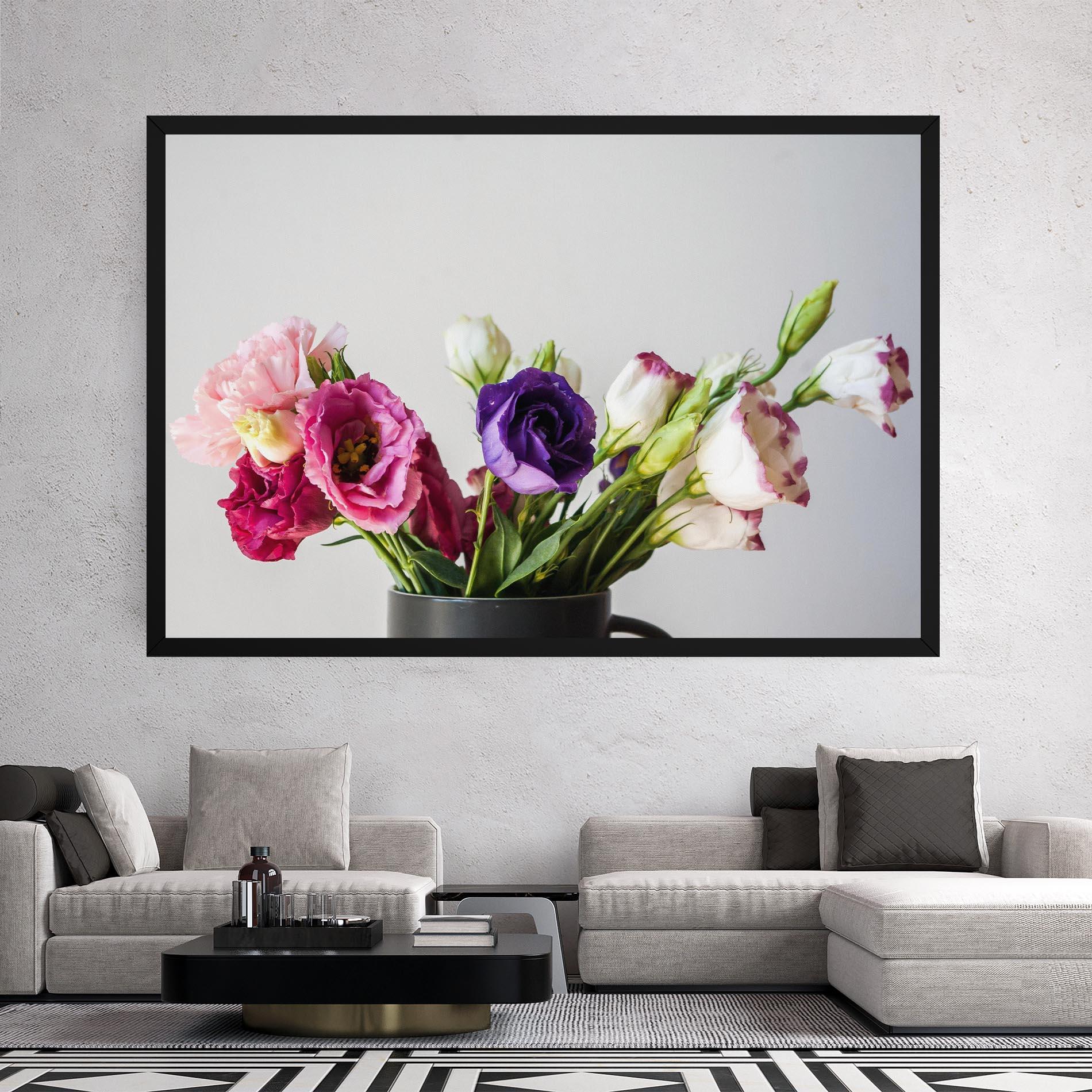 Leinwandbild Flowers In Vase mockup 2