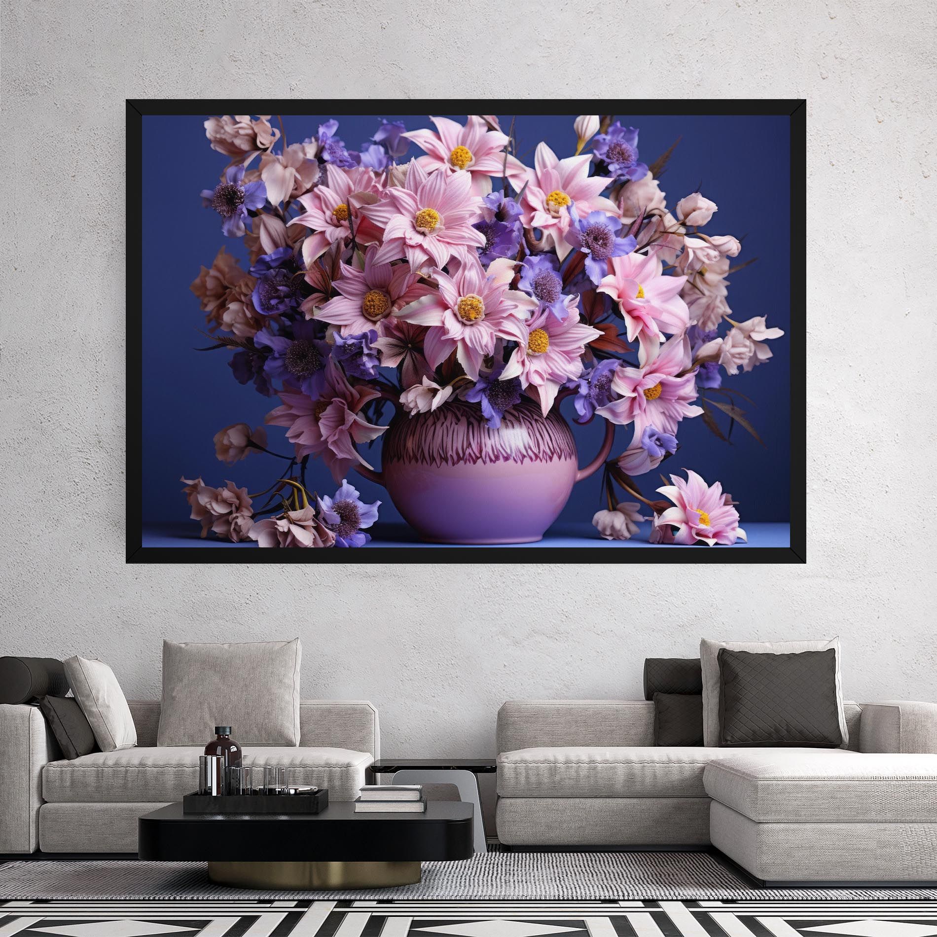 Purple Vase Flowers mockup 2