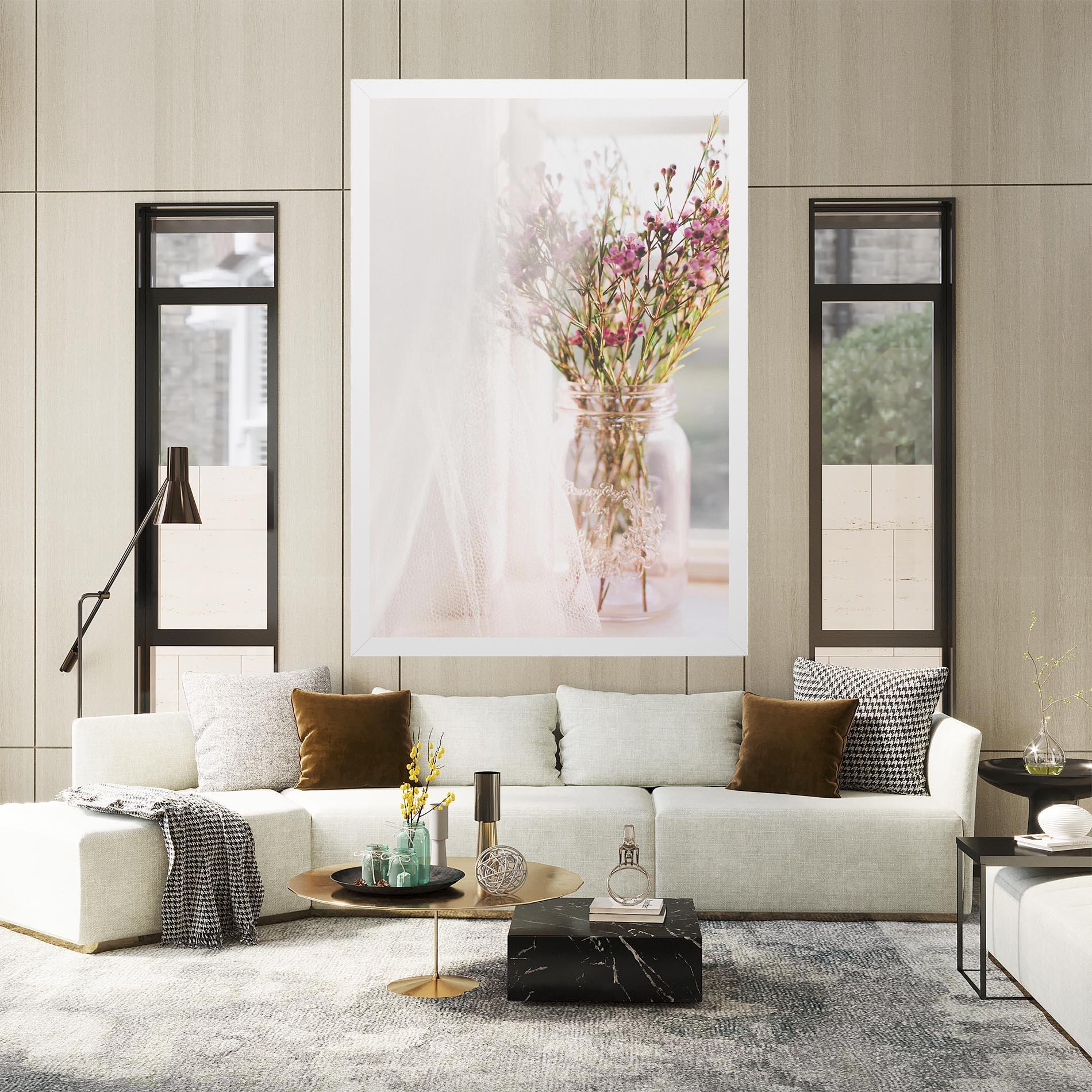 Leinwandbild Field Flowers Vase mockup 2