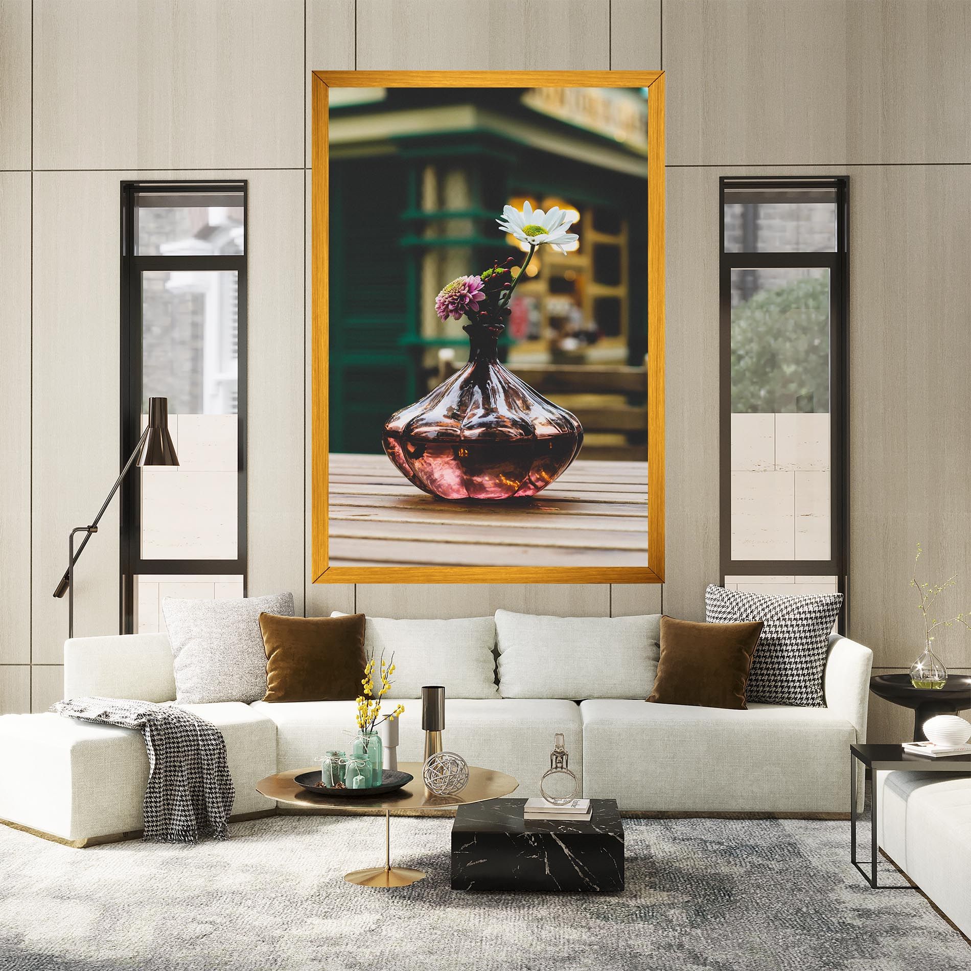 Pink Vase Flower mockup 2