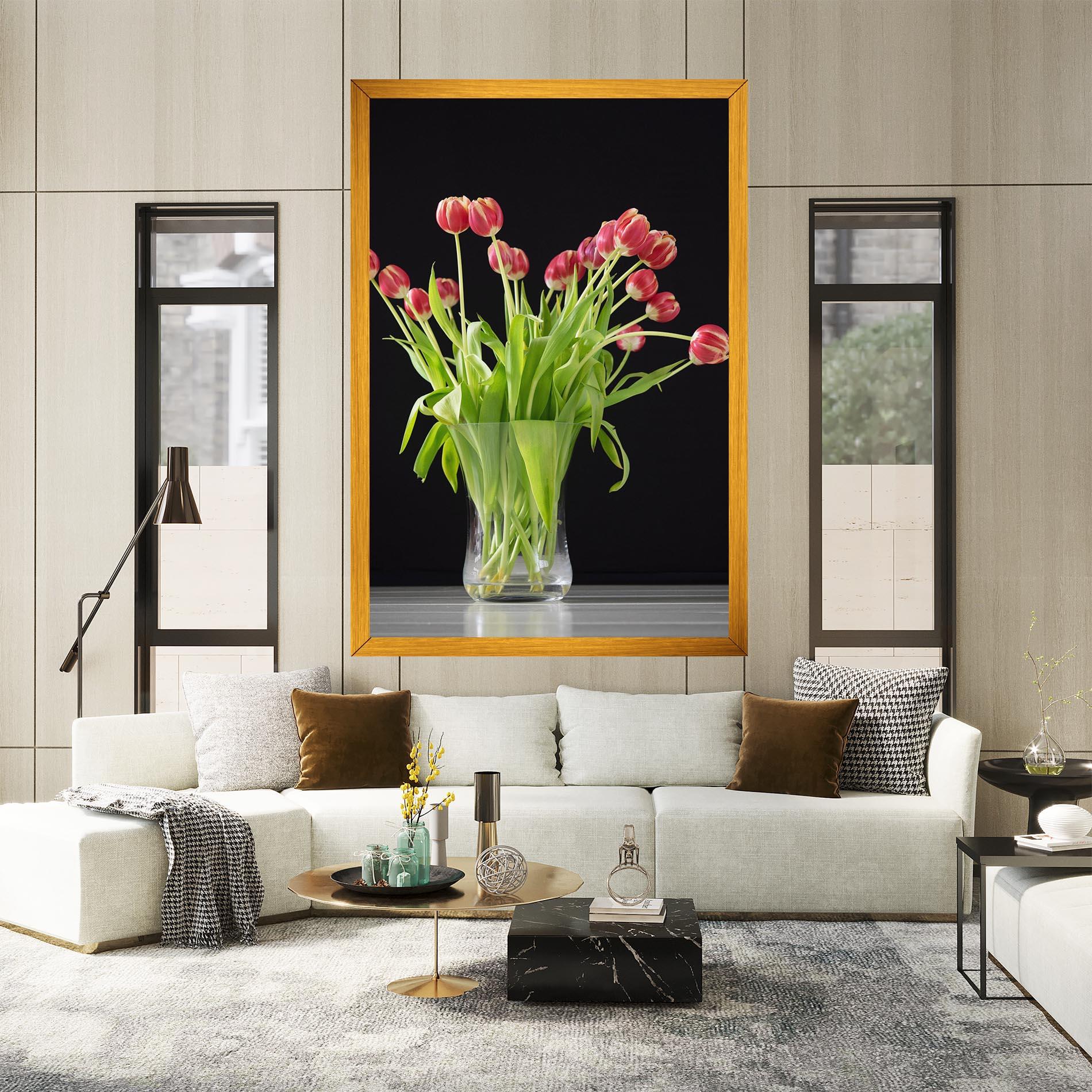 Leinwandbild Tiny Tulips Vase mockup 2