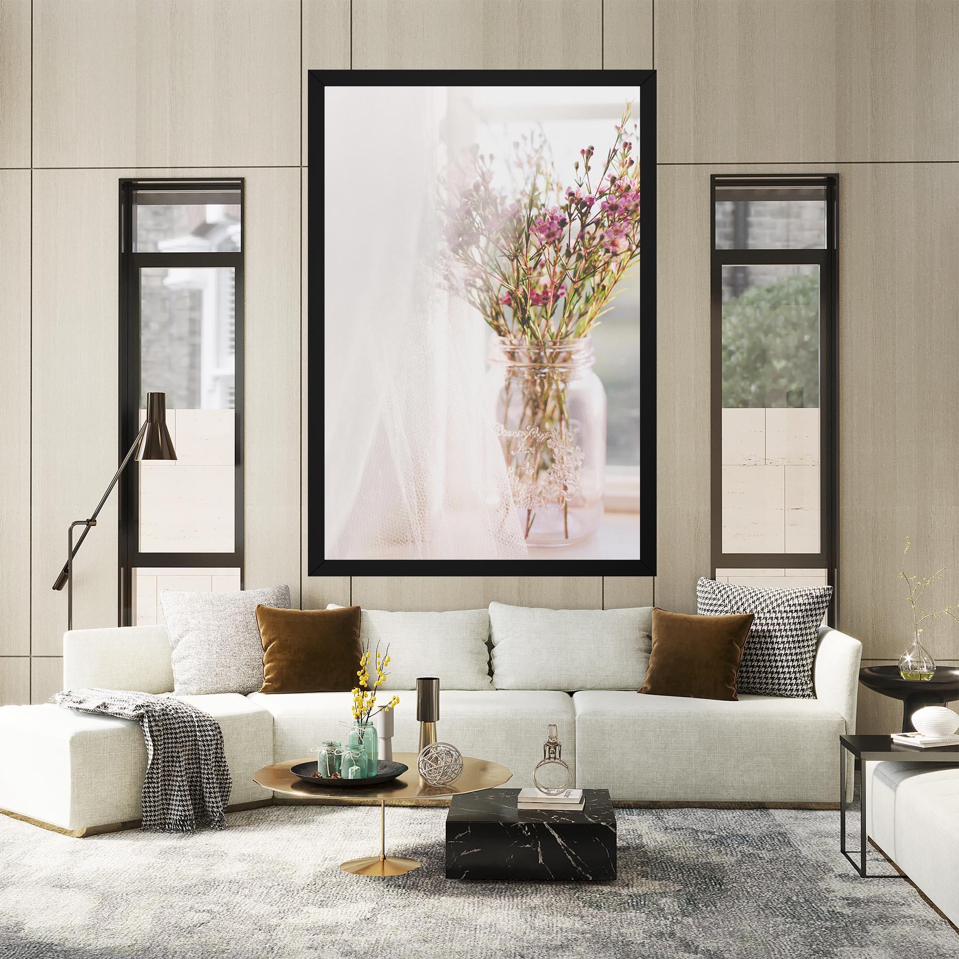 Leinwandbild Field Flowers Vase mockup 2