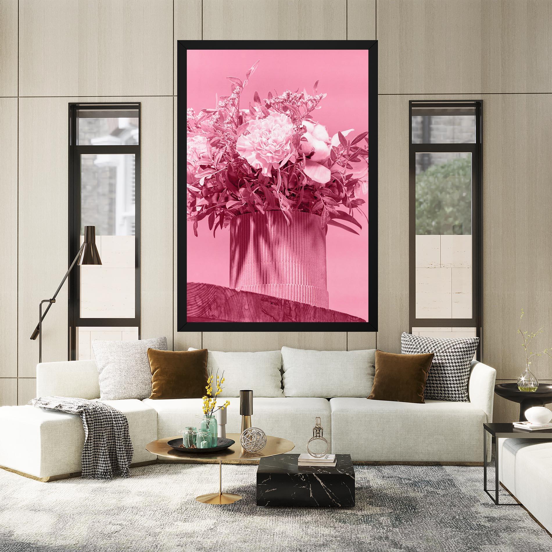 Leinwandbild Pink Light Vase mockup 2
