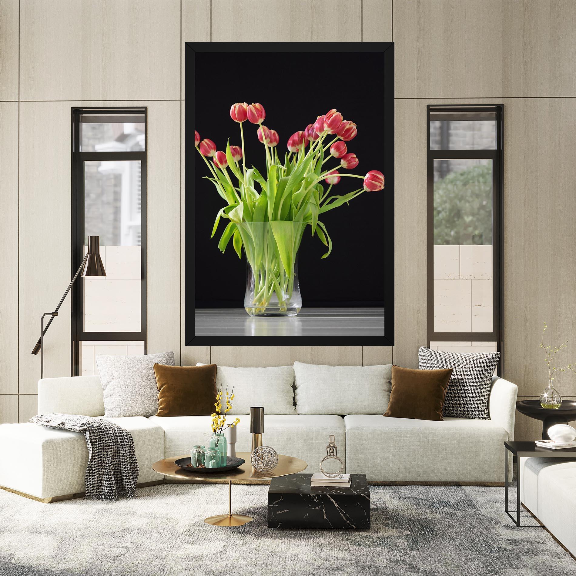 Leinwandbild Tiny Tulips Vase mockup 2