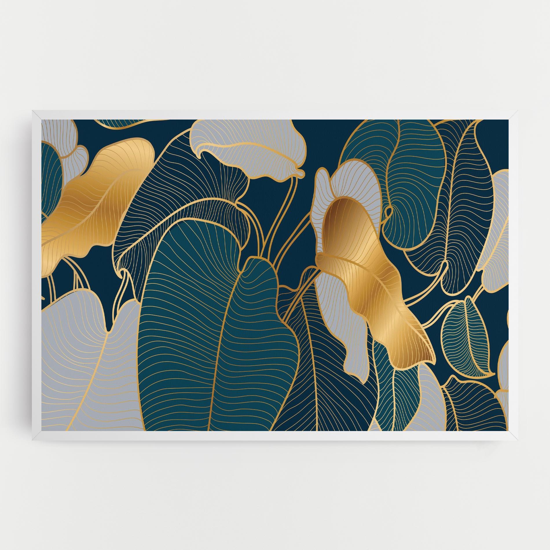 Leinwandbild Golden Leaves mockup 0