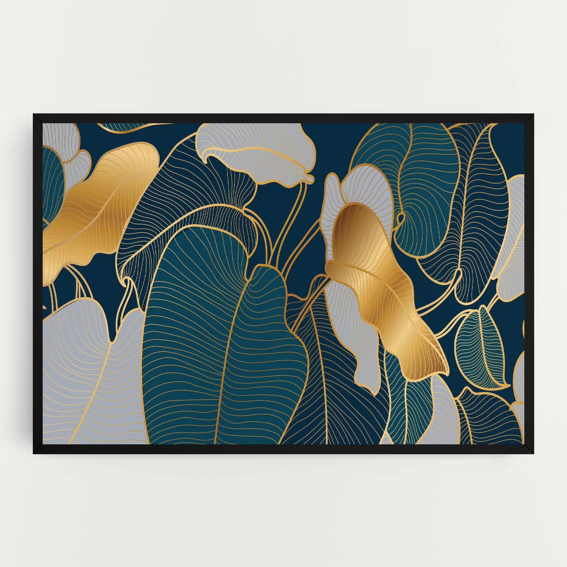 Leinwandbild Golden Leaves mockup 0