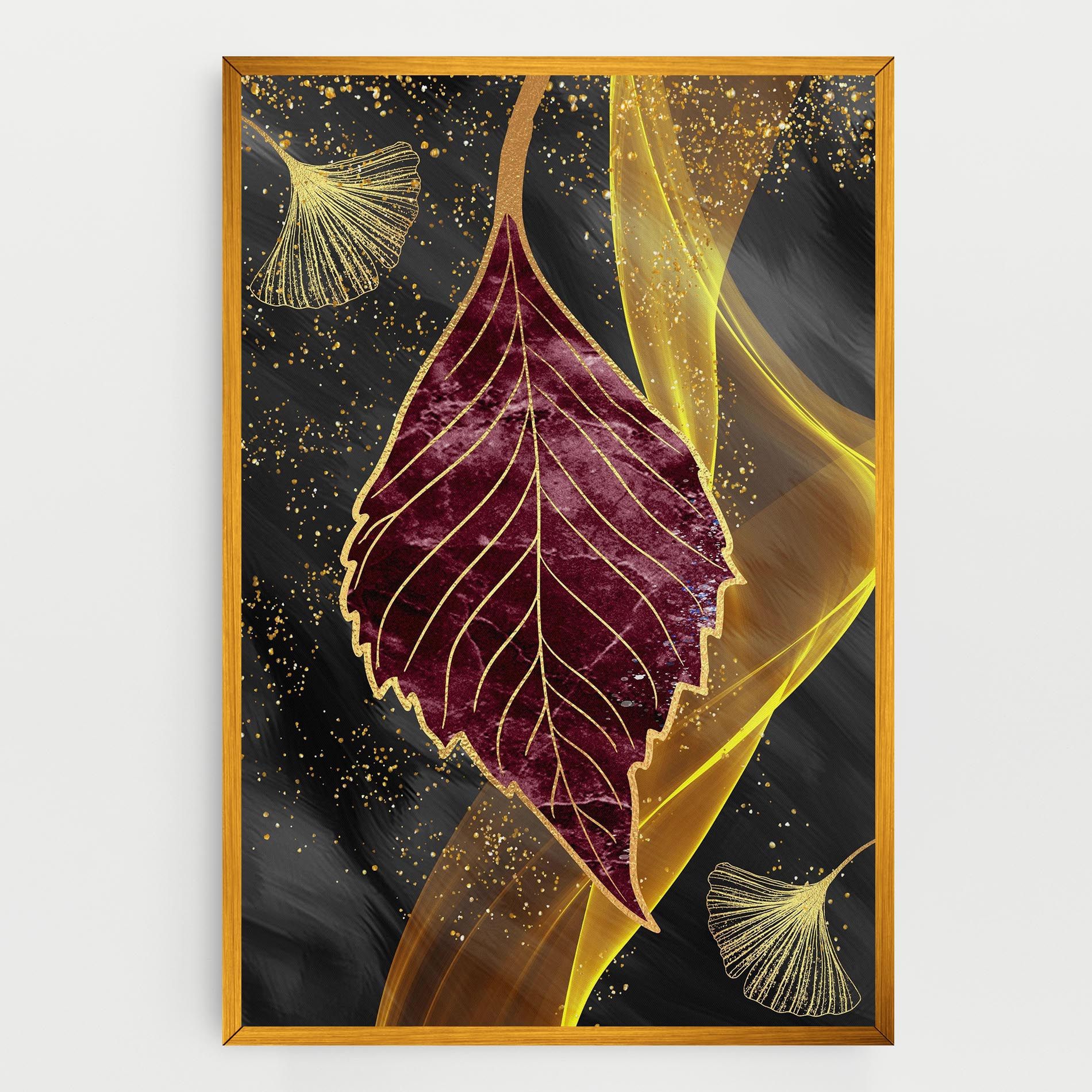 Golden Leaves Red mockup 0