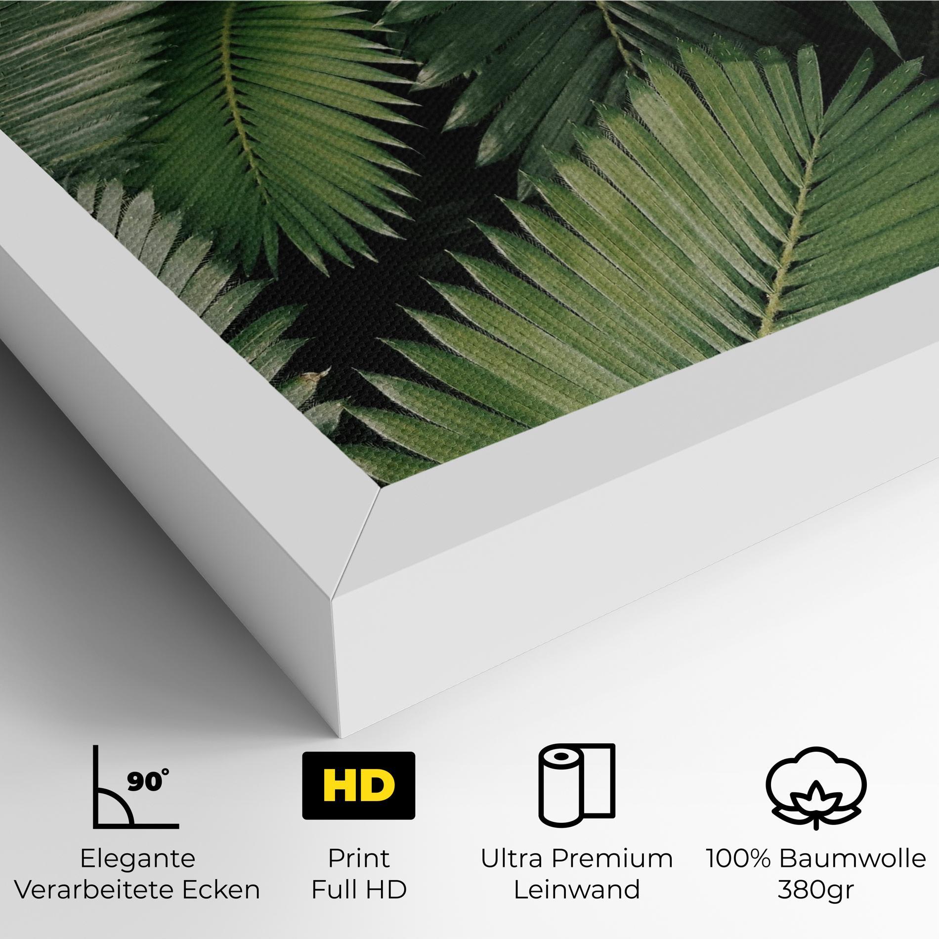 Leinwandbild Green Leaves mockup 4