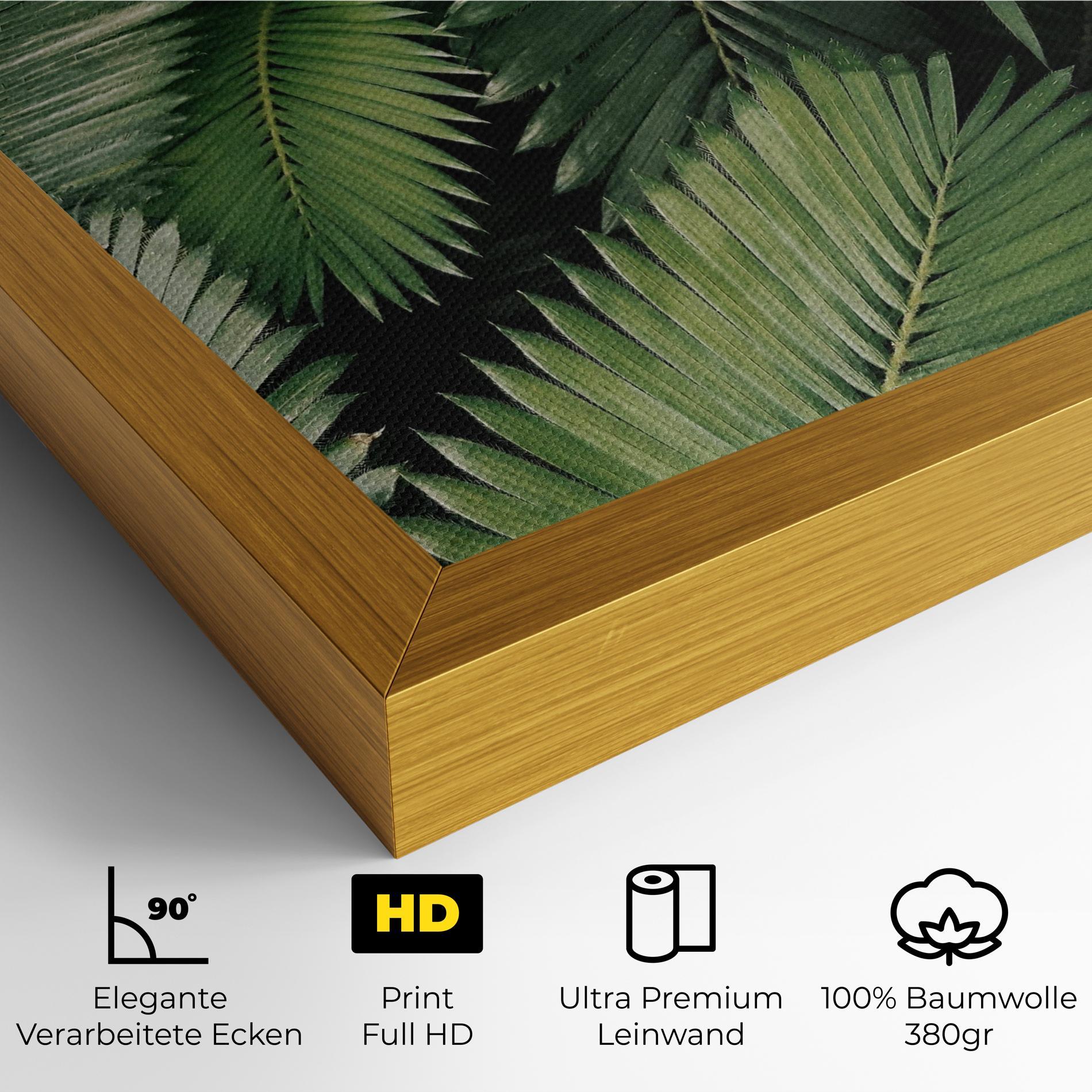 Leinwandbild Green Leaves mockup 4