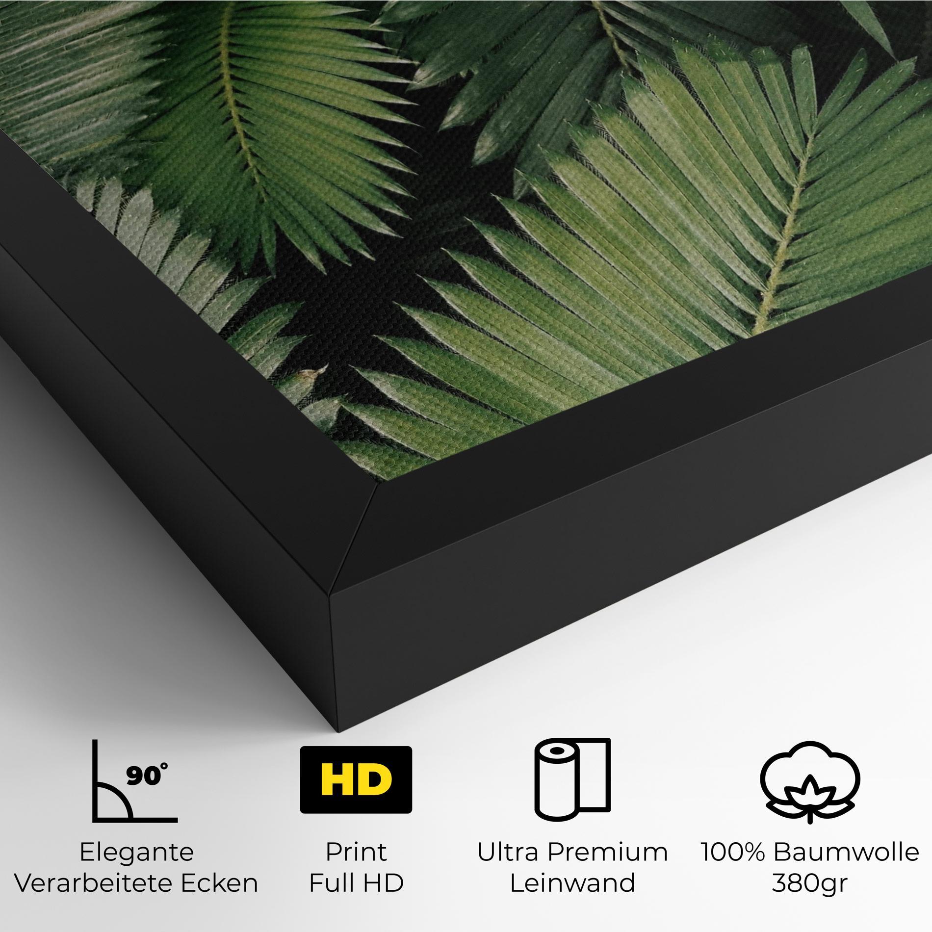Leinwandbild Green Leaves mockup 4