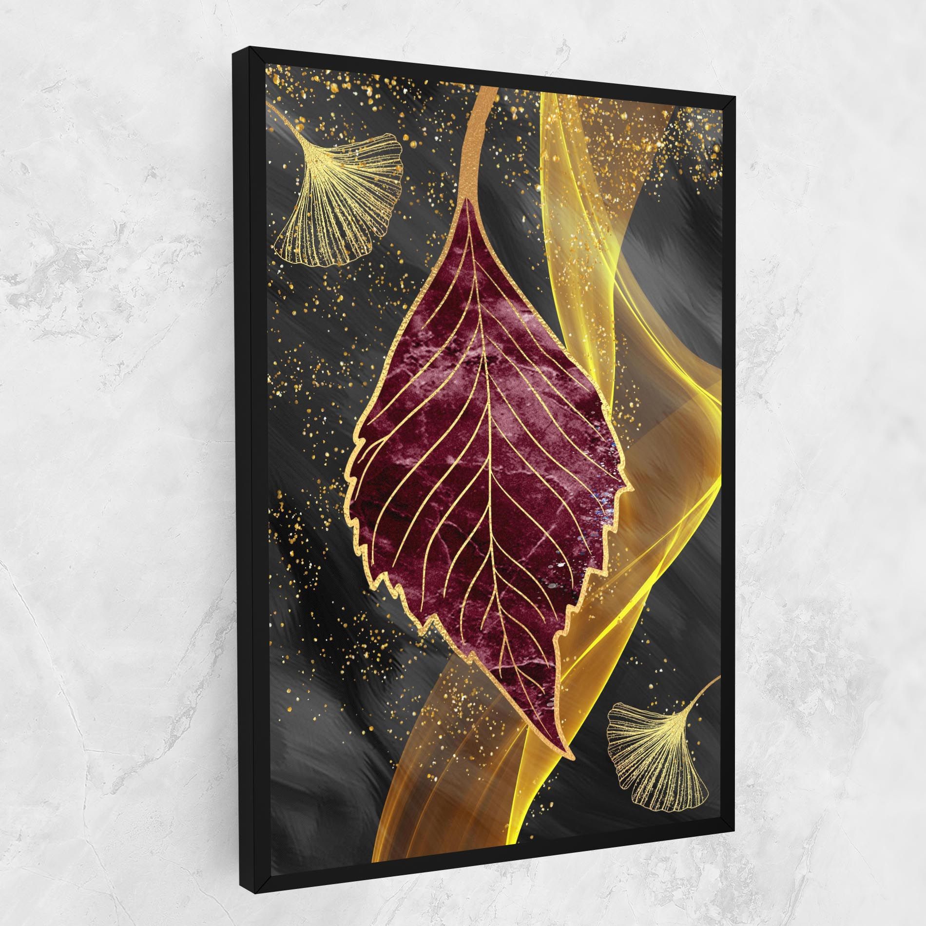 Golden Leaves Red mockup 1