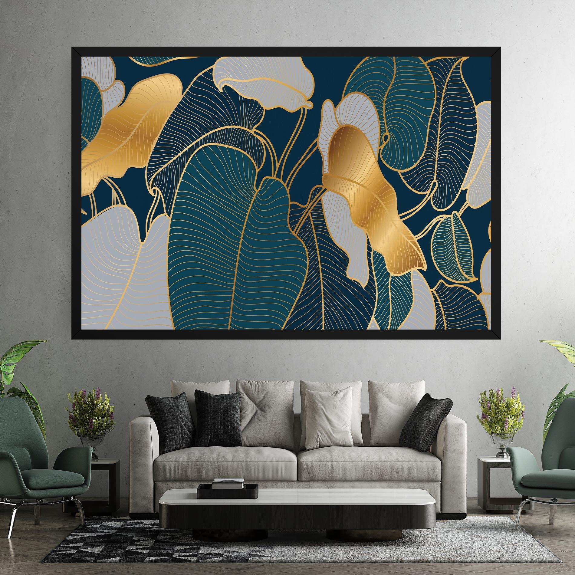 Leinwandbild Golden Leaves mockup 7