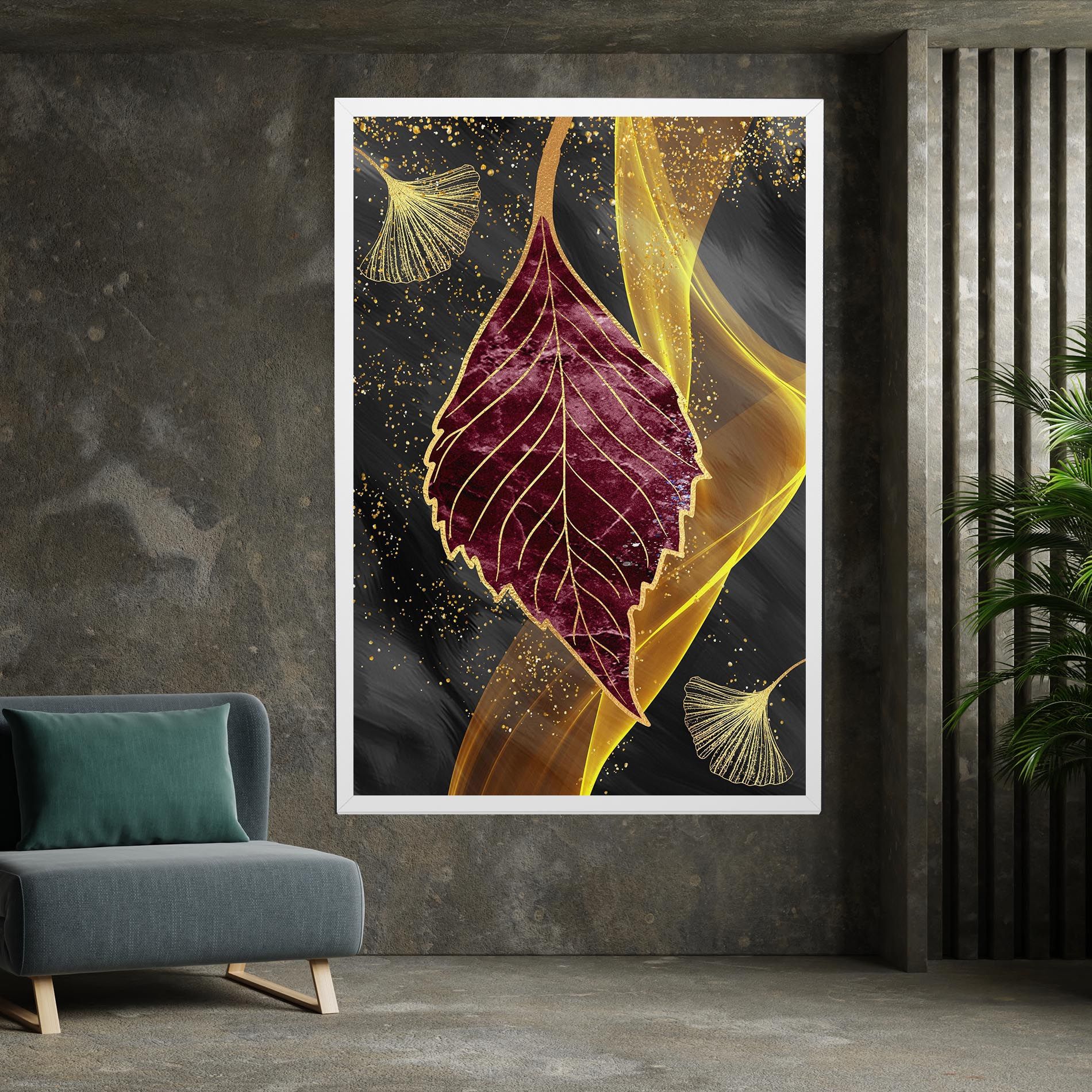 Golden Leaves Red mockup 7