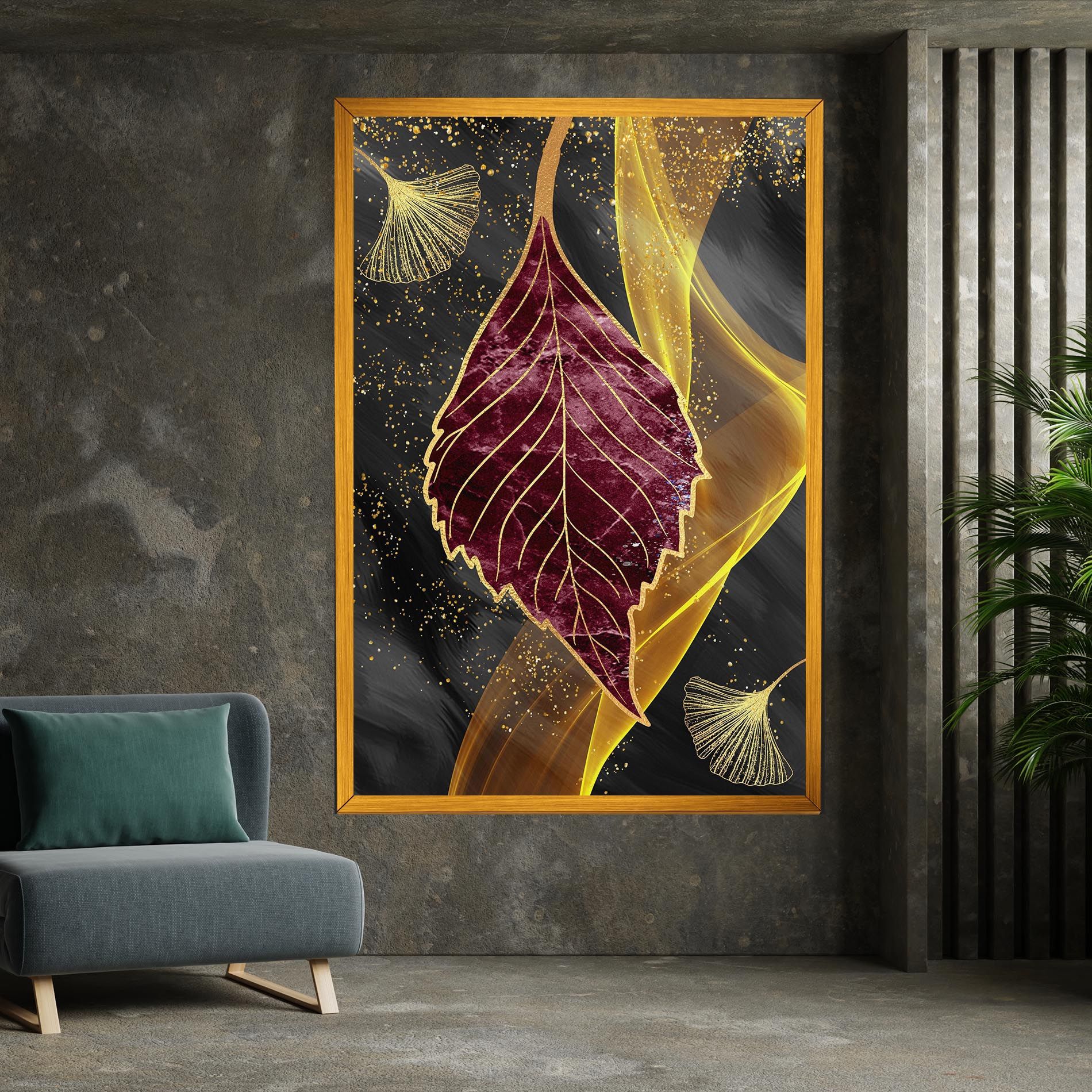 Golden Leaves Red mockup 7