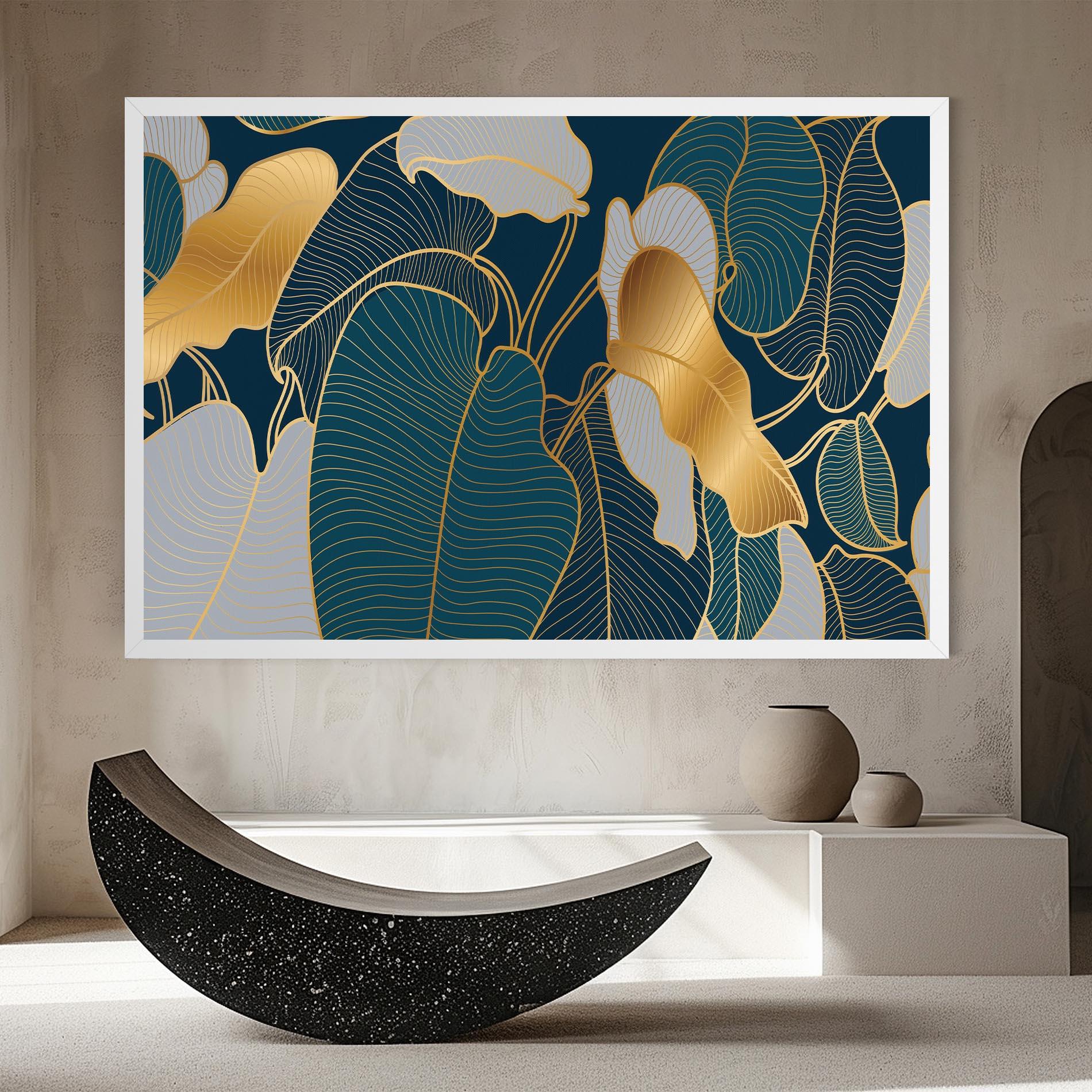 Leinwandbild Golden Leaves mockup 8