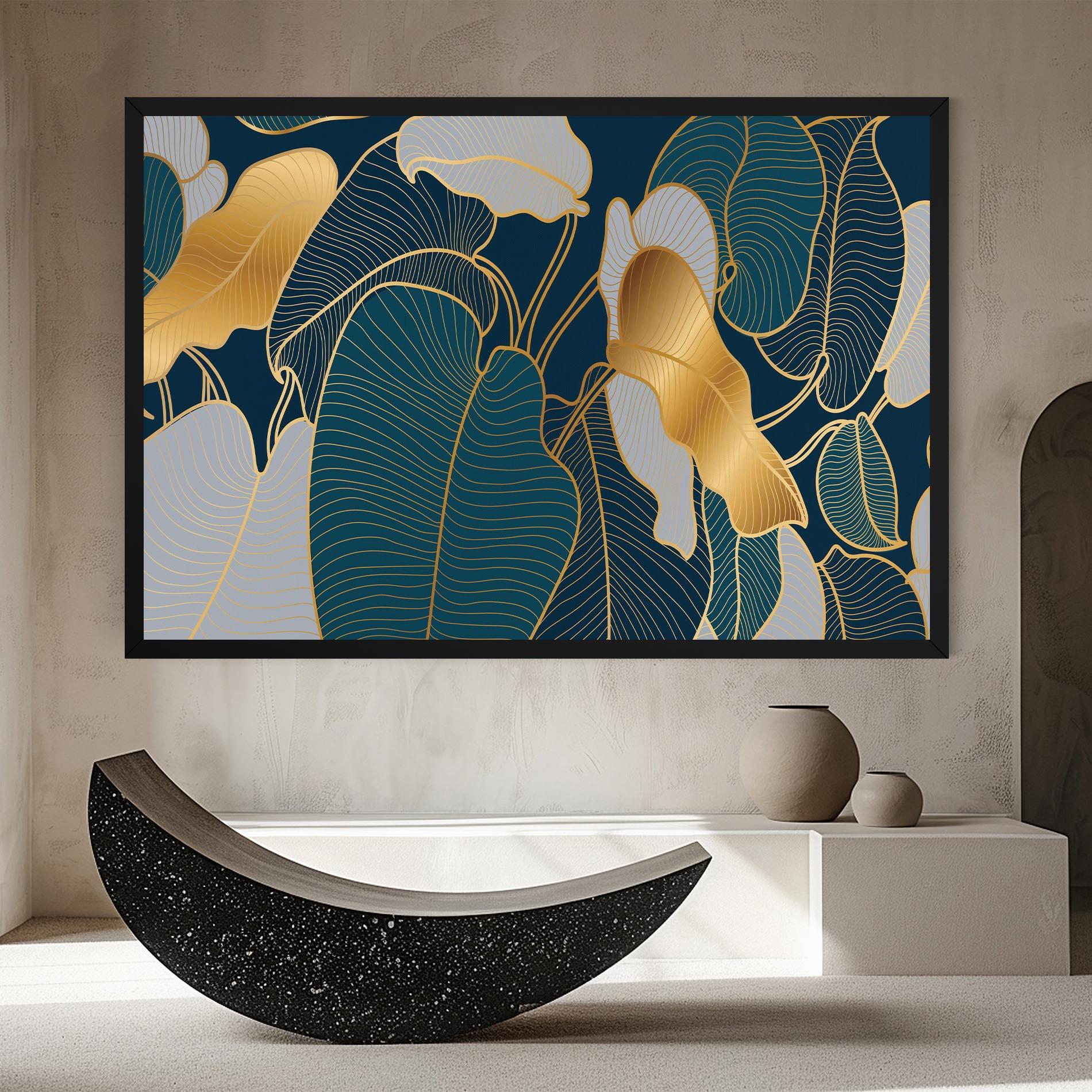 Leinwandbild Golden Leaves mockup 8